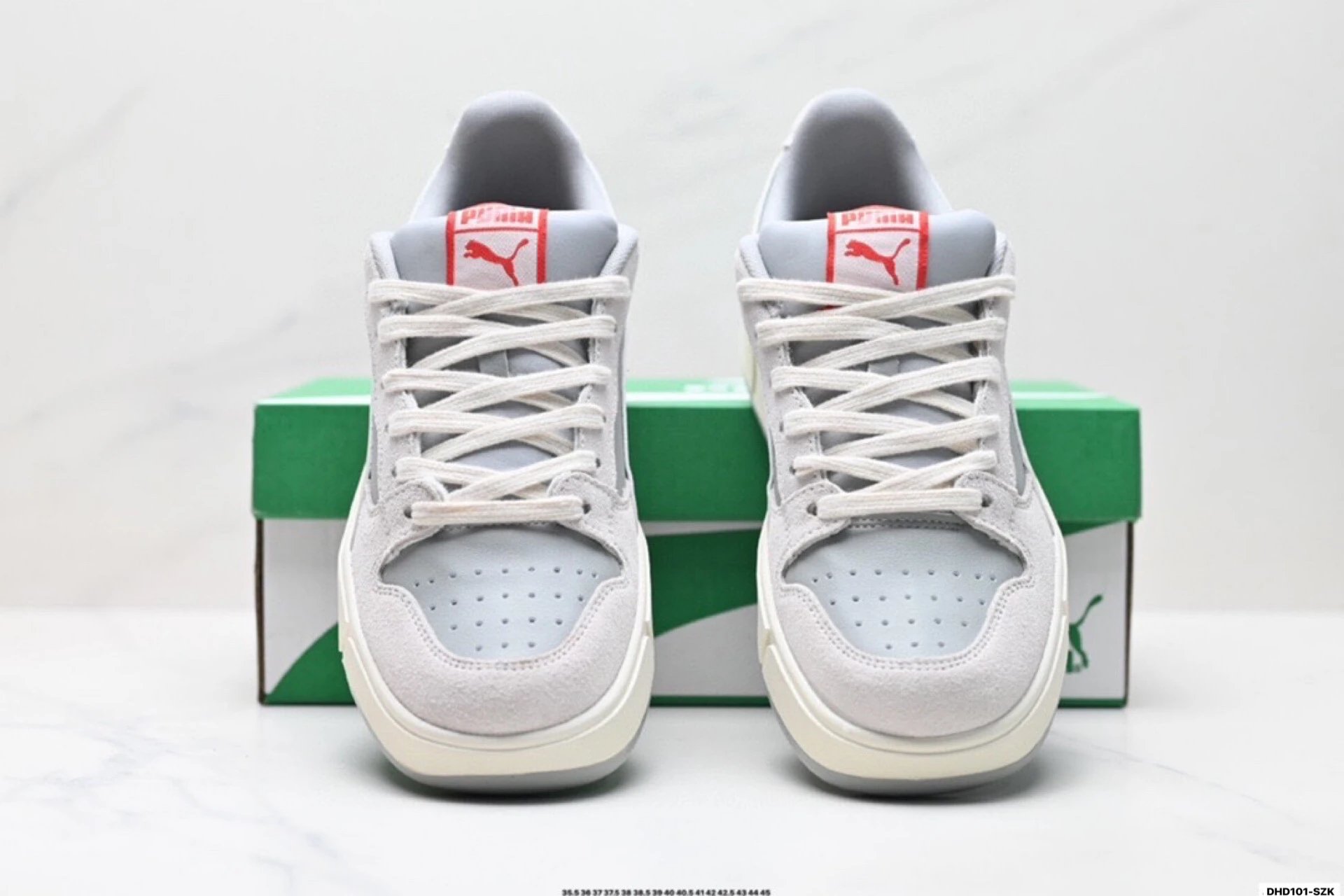 PUMA LX Court Low Denim Sneakers Light Gray - Gallery Image 7 - Detailed View