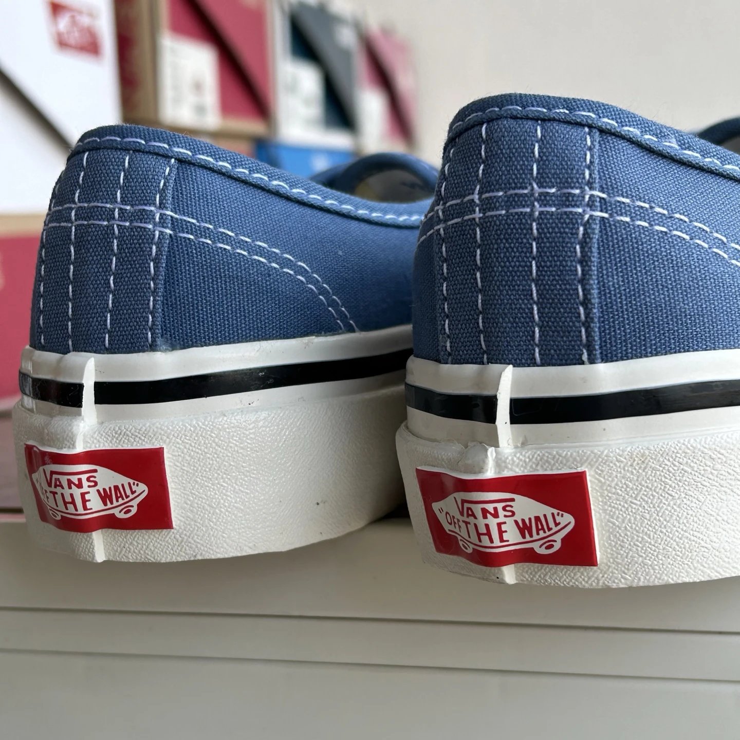 Authentic Low Canvas Sneakers Navy Blue - Gallery Image 6 - Detailed View