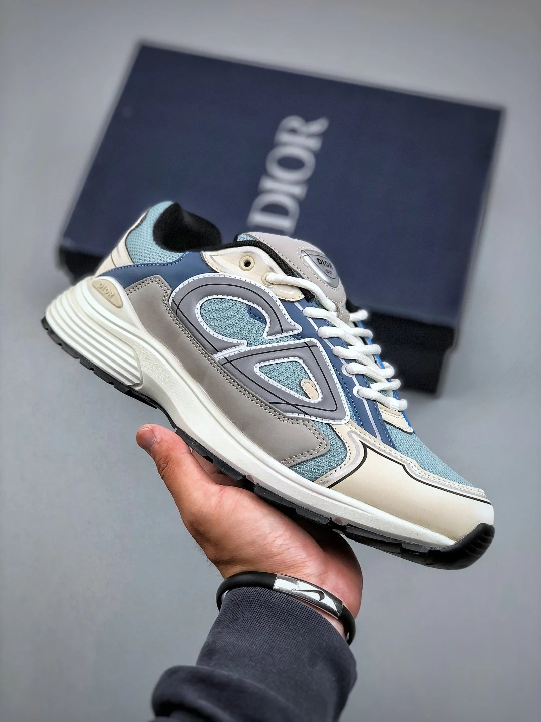 Dad Sneakers B30 Beige Blue - Gallery Image 1 - Detailed View