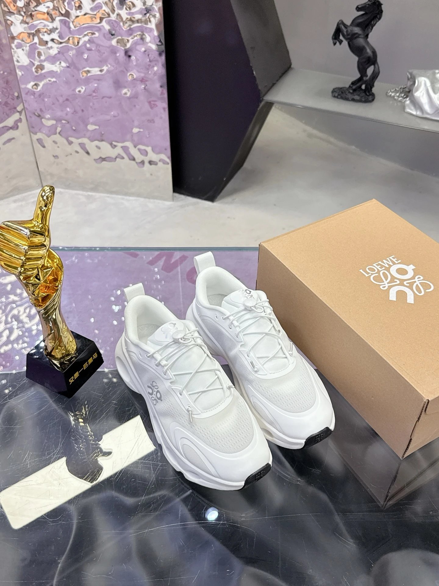 Loewe x On 3.0 Cloudventure Sneakers White - Gallery Image 3 - Detailed View