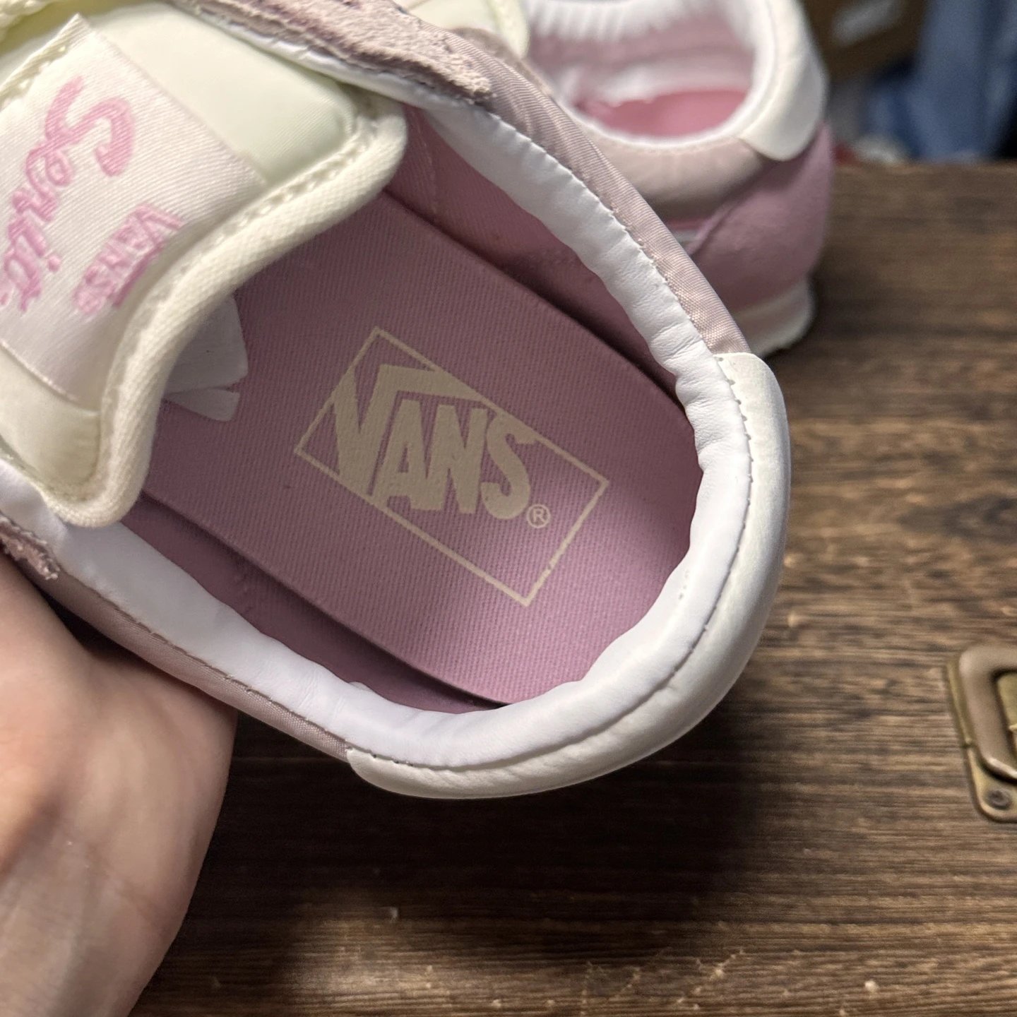 Retro Suede Nylon Low Sneakers Blush Pink - Gallery Image 5 - Detailed View