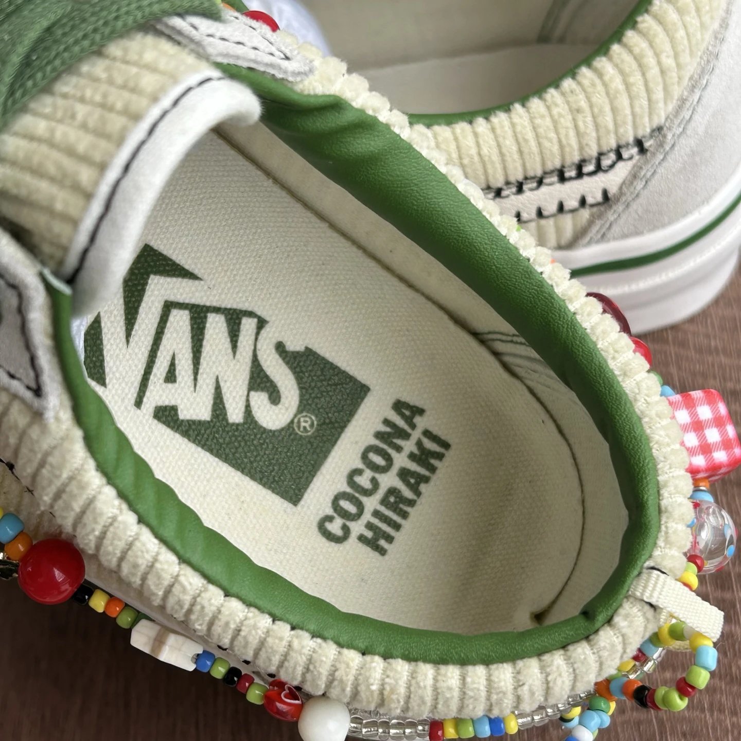 Vans Old Skool Crystal Sole Beige Green - Gallery Image 4 - Detailed View
