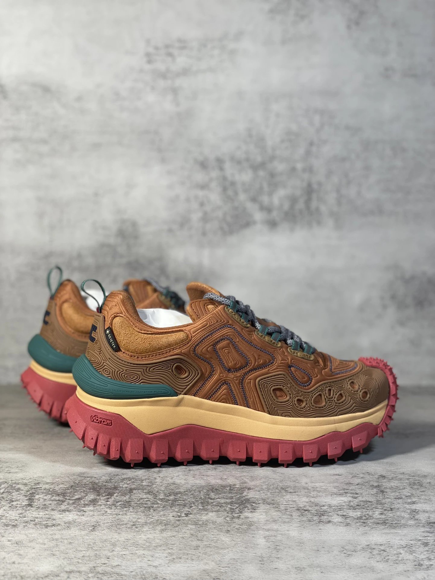 Moncler Trailgrip GTX Hiking Shoes Brown - Gallery Image 7 - Detailed View