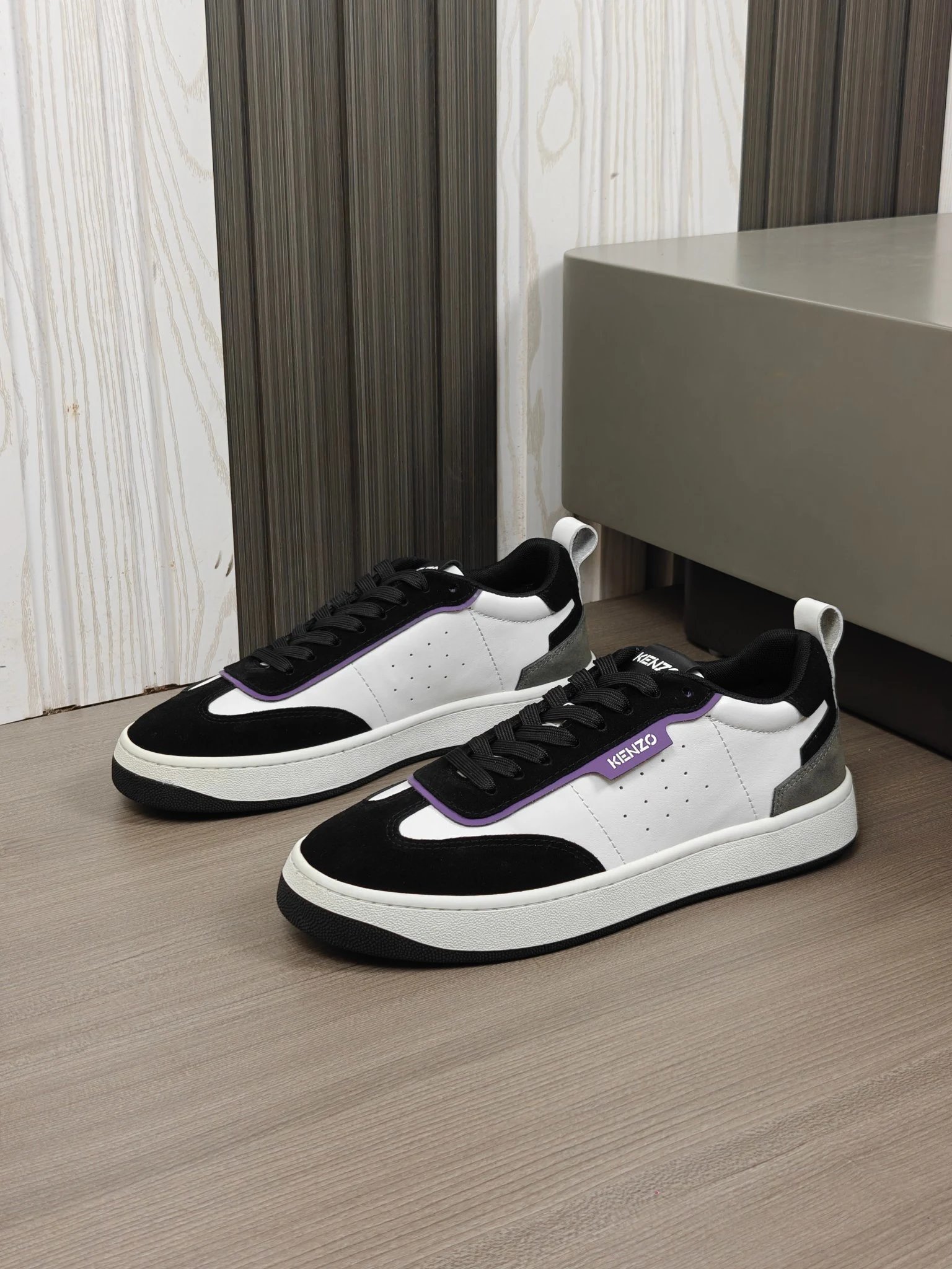 Kenzo Classic Sneakers White Black - High Quality Product Image - Cnfans