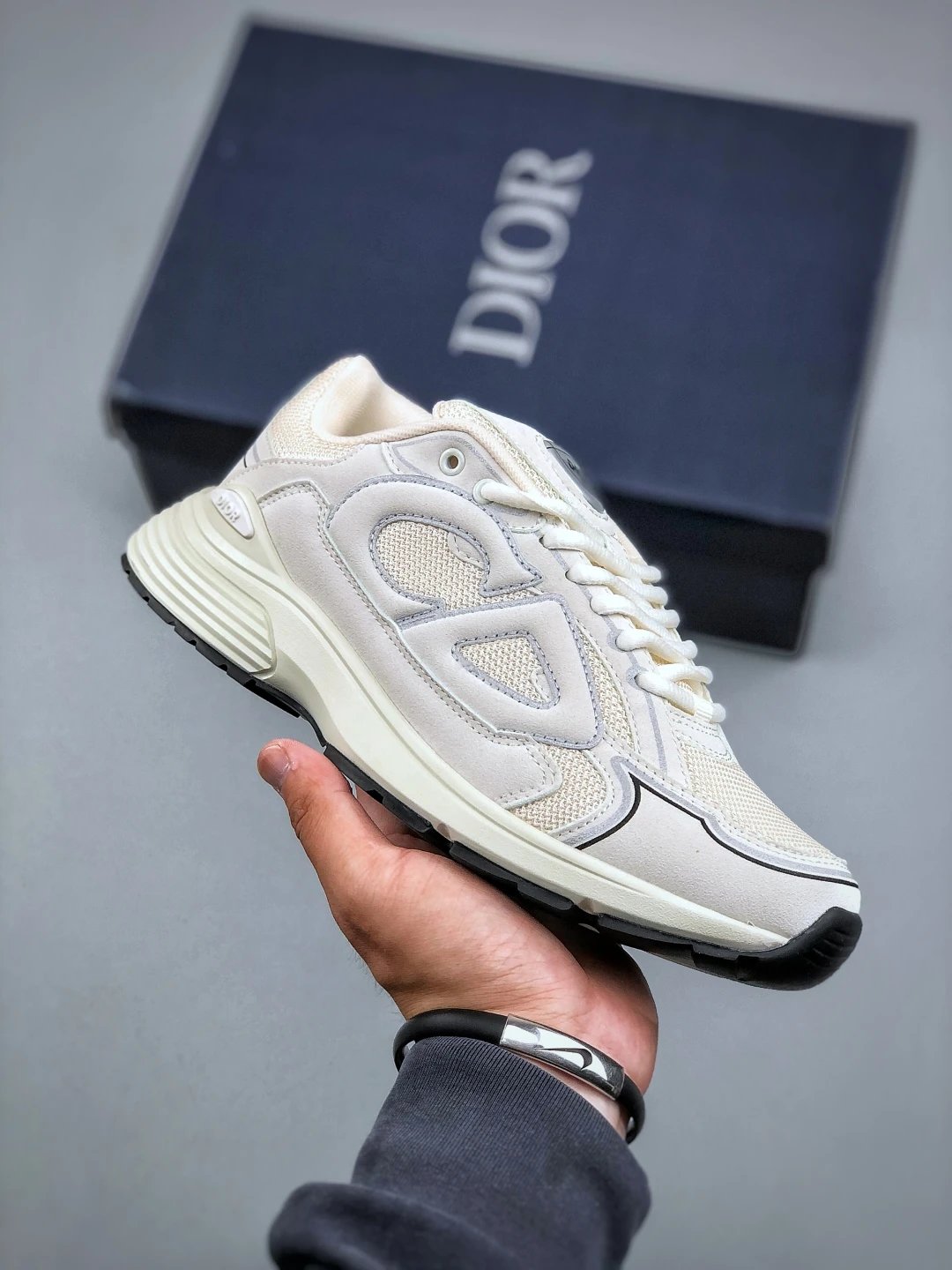 B30 Dad Sneakers Mesh Suede Cream - Stone Island - Cnfans - $41.94