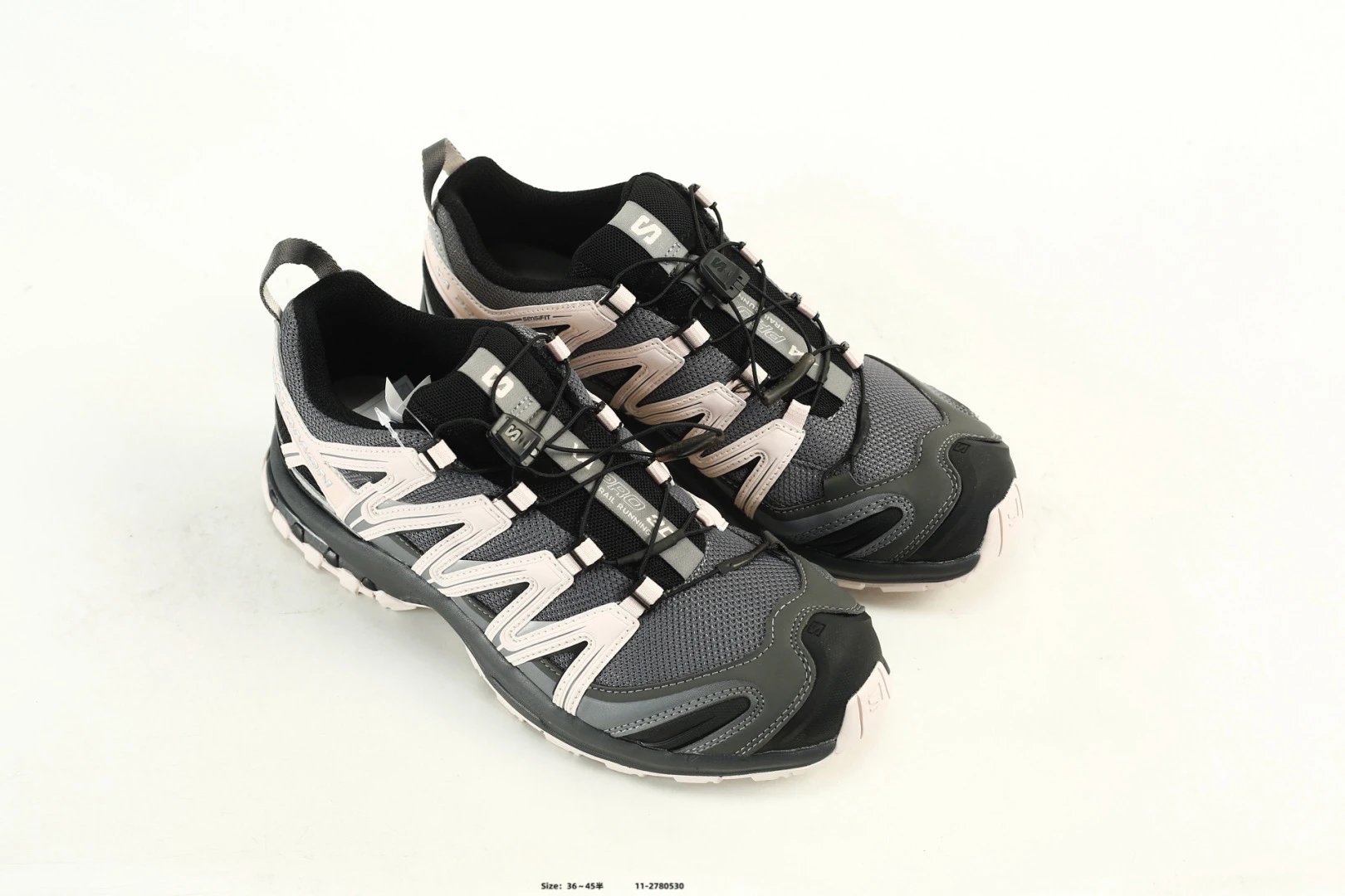 Salomon XA Pro 3D Grey Trail Shoes White Logo - Gallery Image 8 - Detailed View