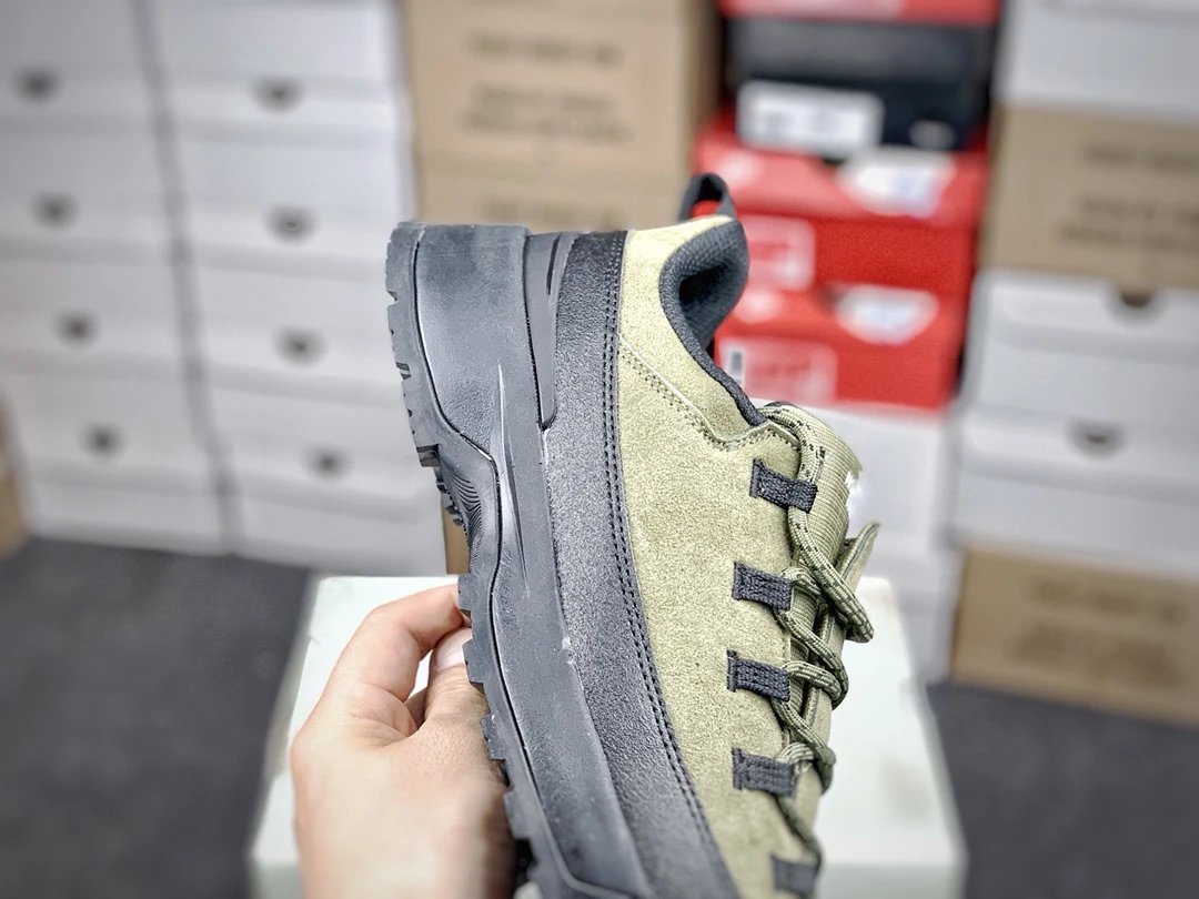 Suede Hiking Shoes Olive - Gallery Image 7 - Detailed View