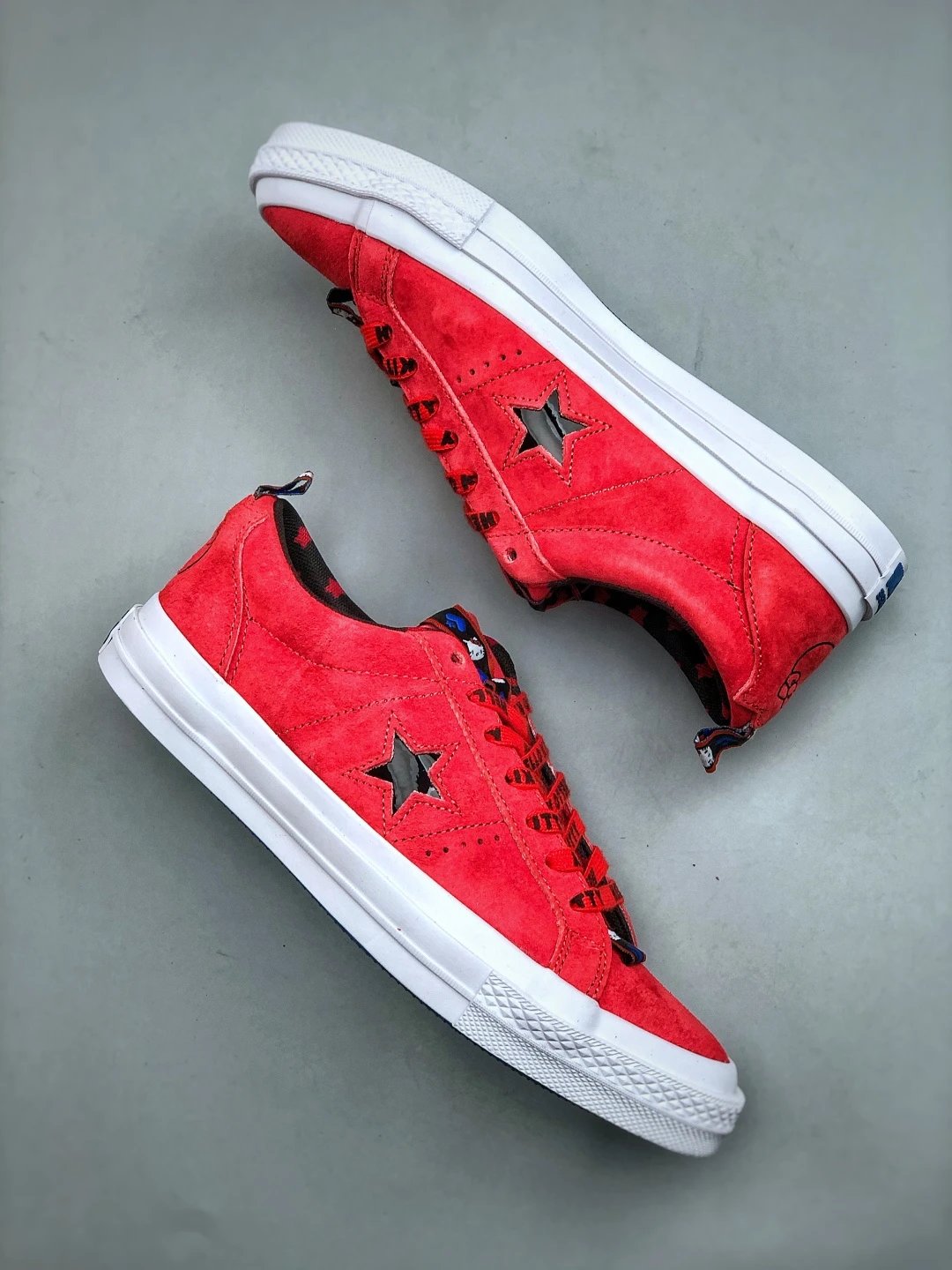 Vintage One Star Suede Low Sneakers Prism Pink - Gallery Image 9 - Detailed View