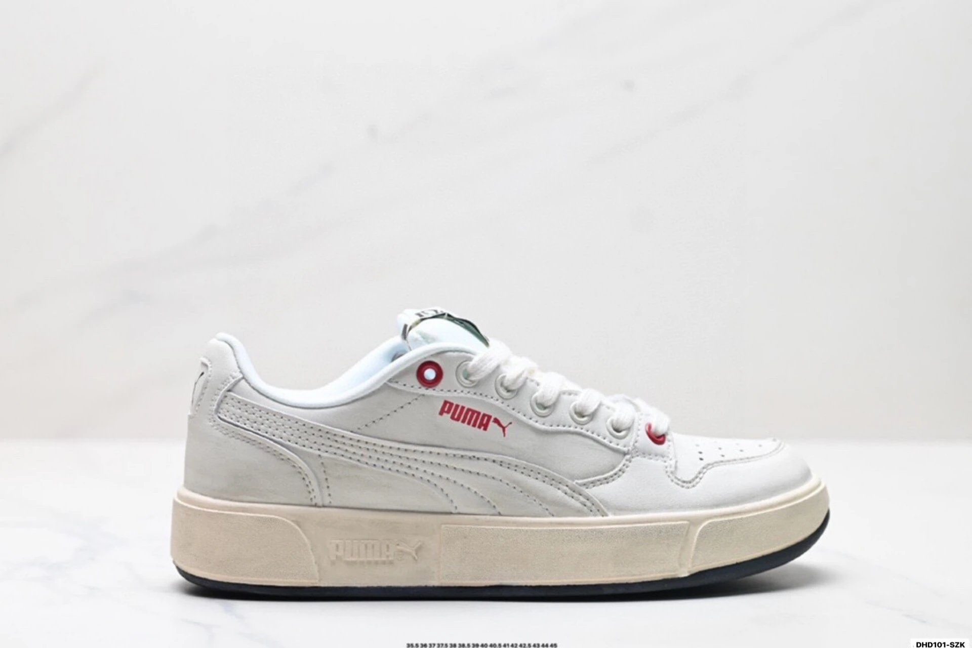 PUMA LX Court Low Denim Sneakers White Denim - Puma - Cnfans - $23.34