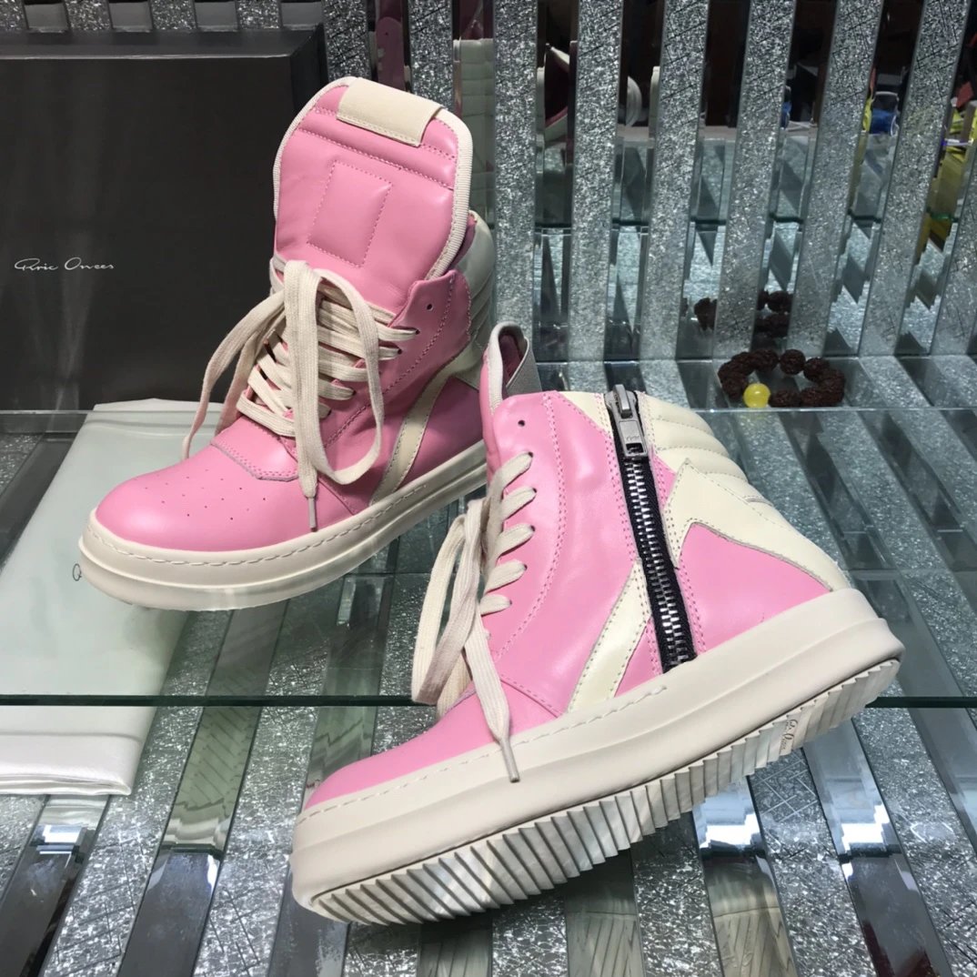 Owens Geobasket High-Top Sneakers Pink - Gallery Image 6 - Detailed View