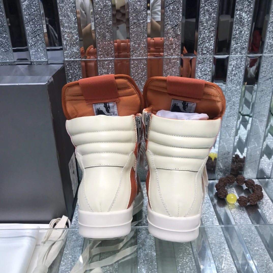 Owens Geobasket High-Top Sneakers Orange - Gallery Image 7 - Detailed View