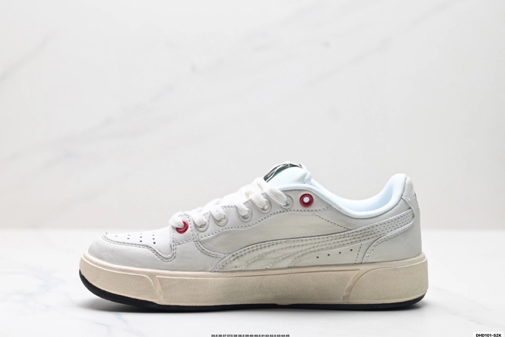 PUMA LX Court Low Denim Sneakers White Denim - Gallery Image 3 - Detailed View