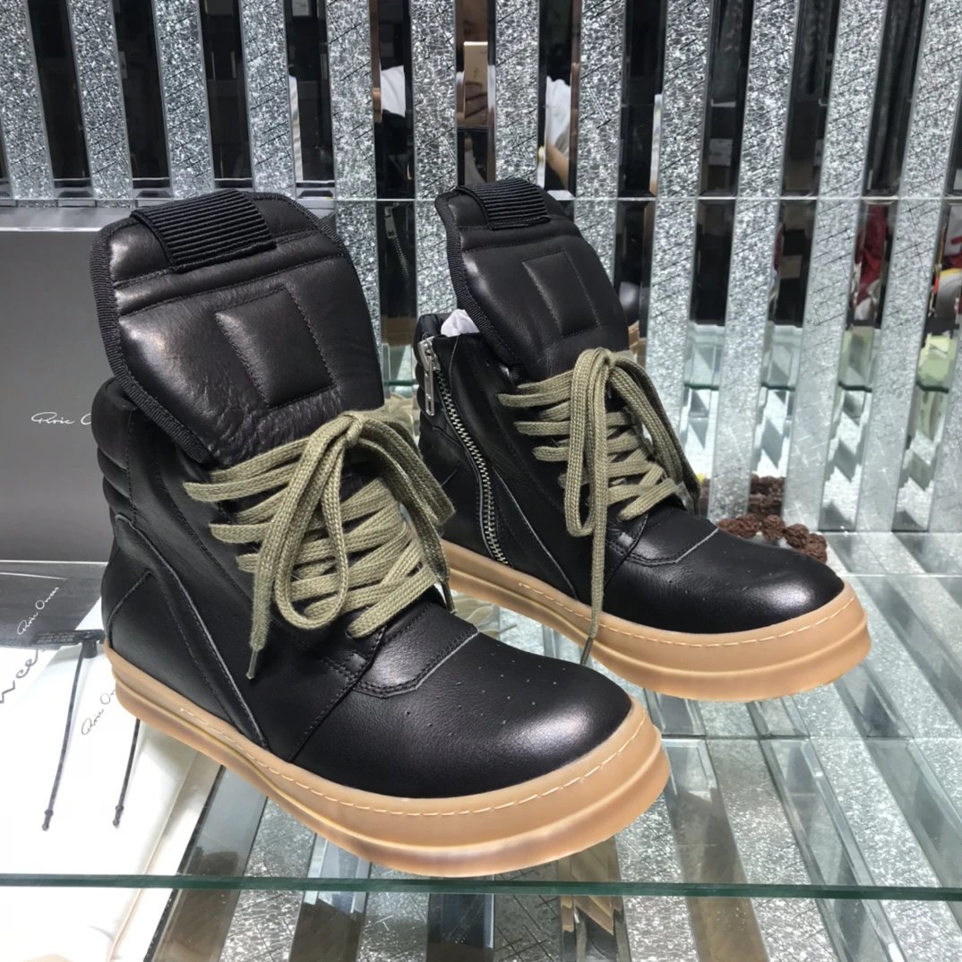 Owens Geobasket High-Top Sneakers Black Brown - Gallery Image 2 - Detailed View