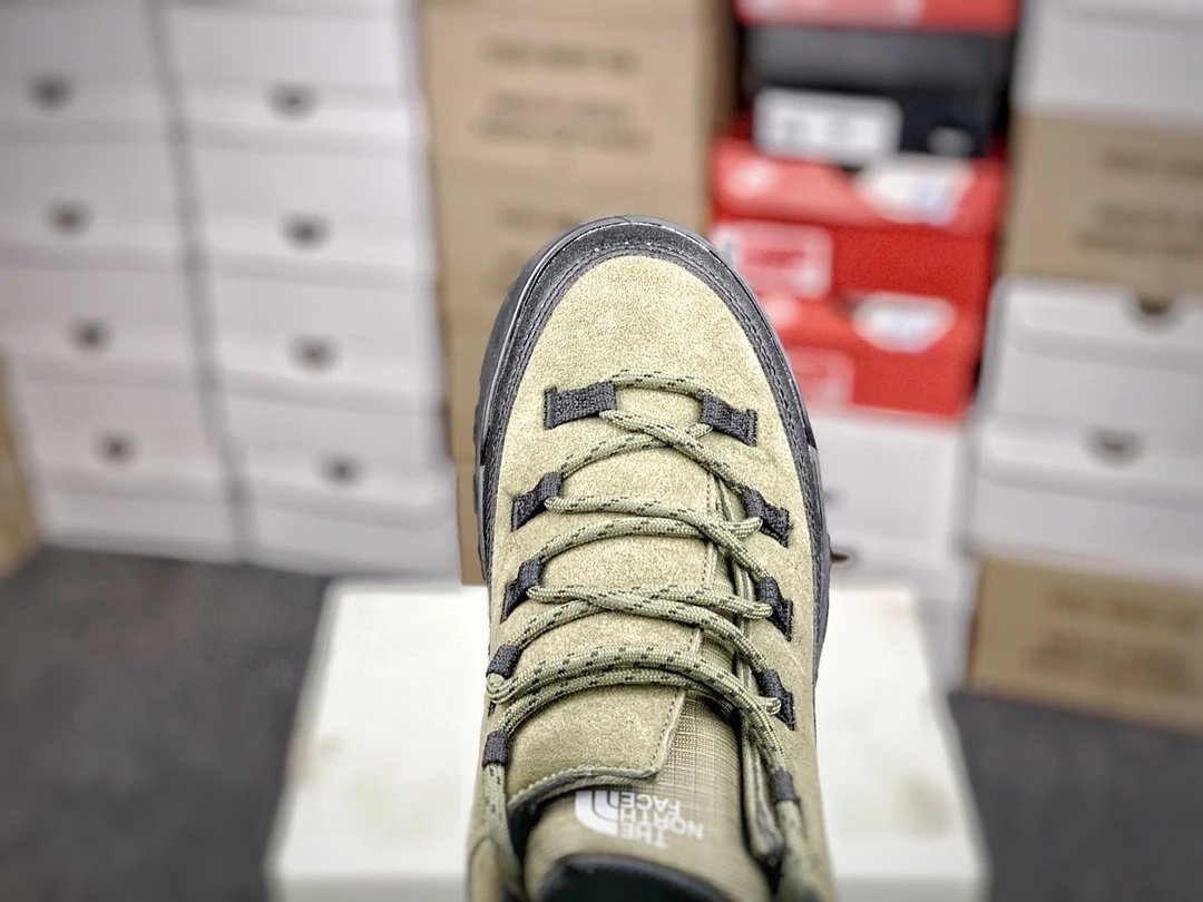 Suede Hiking Shoes Olive - Gallery Image 8 - Detailed View