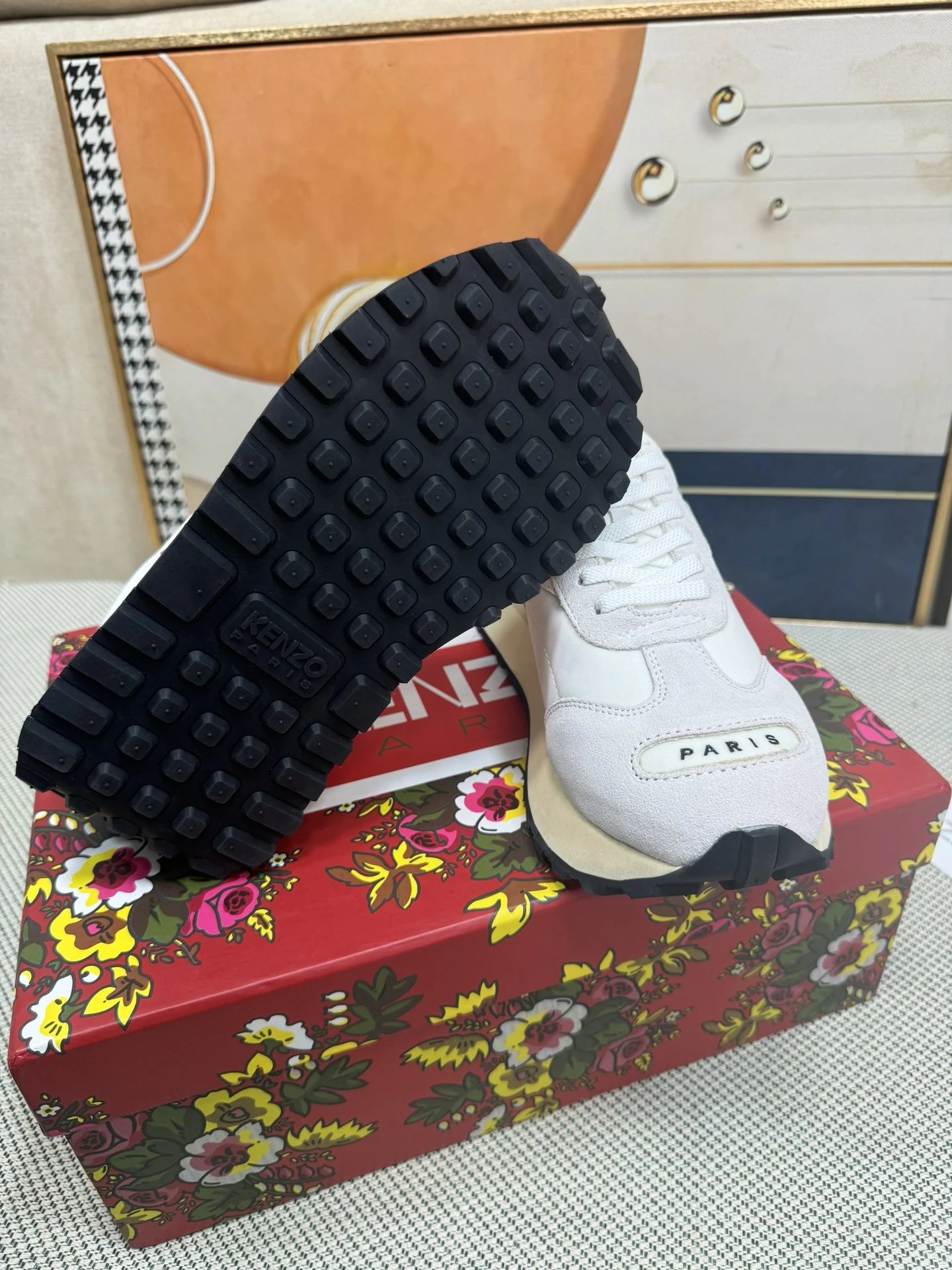 Kenzo Casual Sneakers Beige - Gallery Image 9 - Detailed View