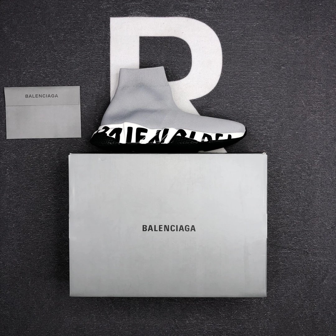 Unisex Sock Sneakers Knit Mesh Speed Trainer Silver Grey - Gallery Image 1 - Detailed View