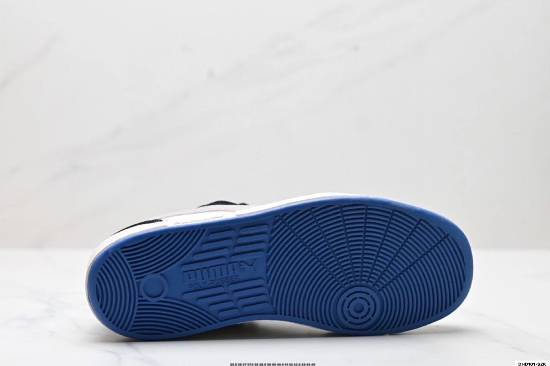 PUMA LX Court Low Denim Sneakers Black and White - Gallery Image 9 - Detailed View