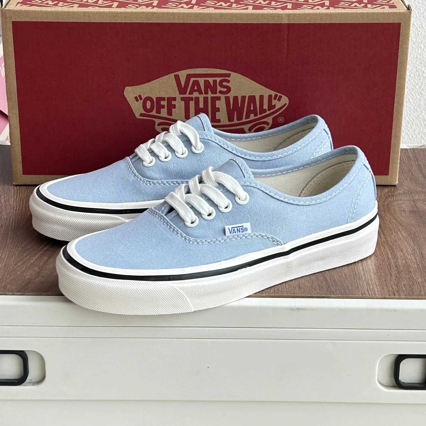 Authentic Canvas Low Skate Shoes Sky Blue - Gallery Image 2 - Detailed View