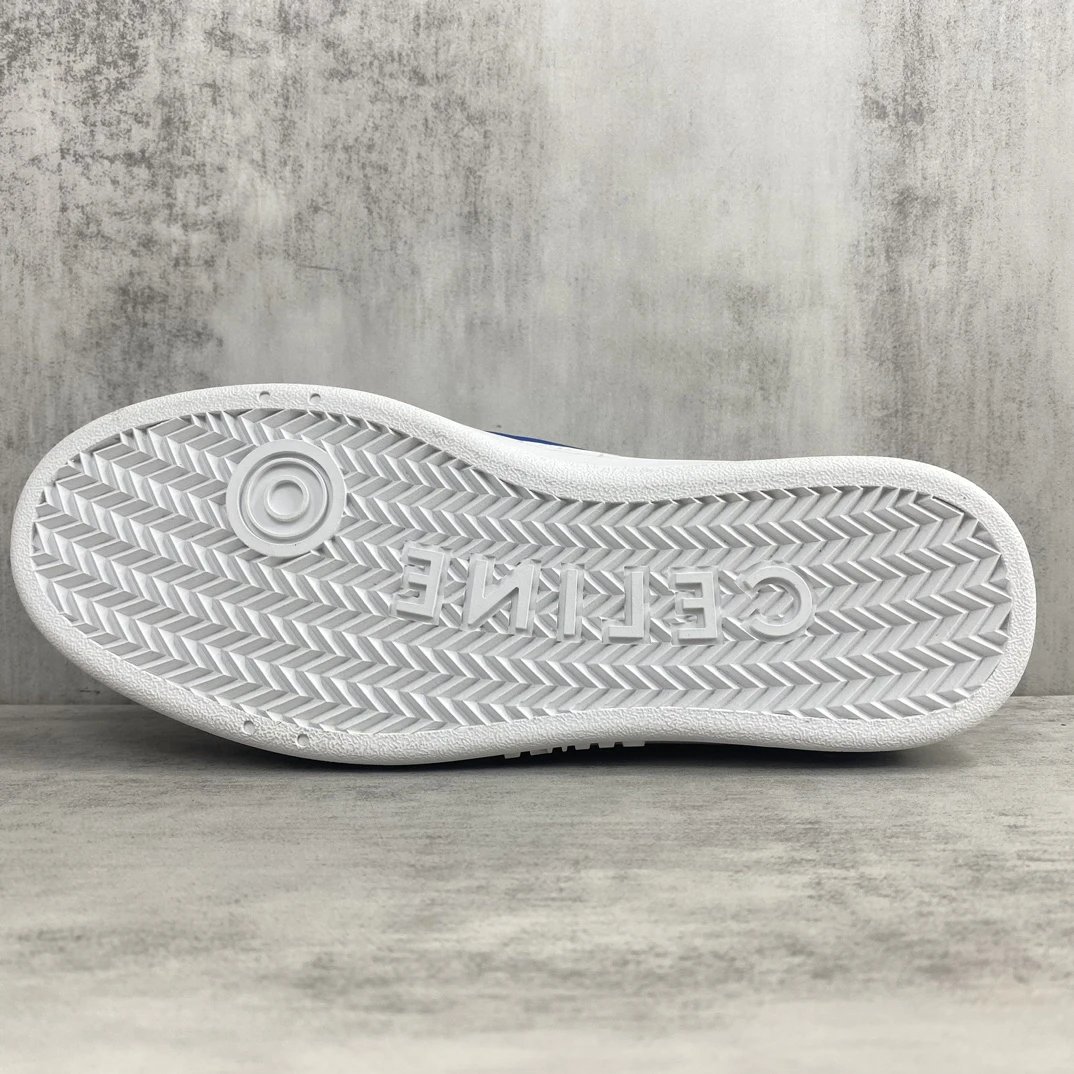 CT-10 Leather Low Top Sneakers with Ivory Accents - Gallery Image 8 - Detailed View