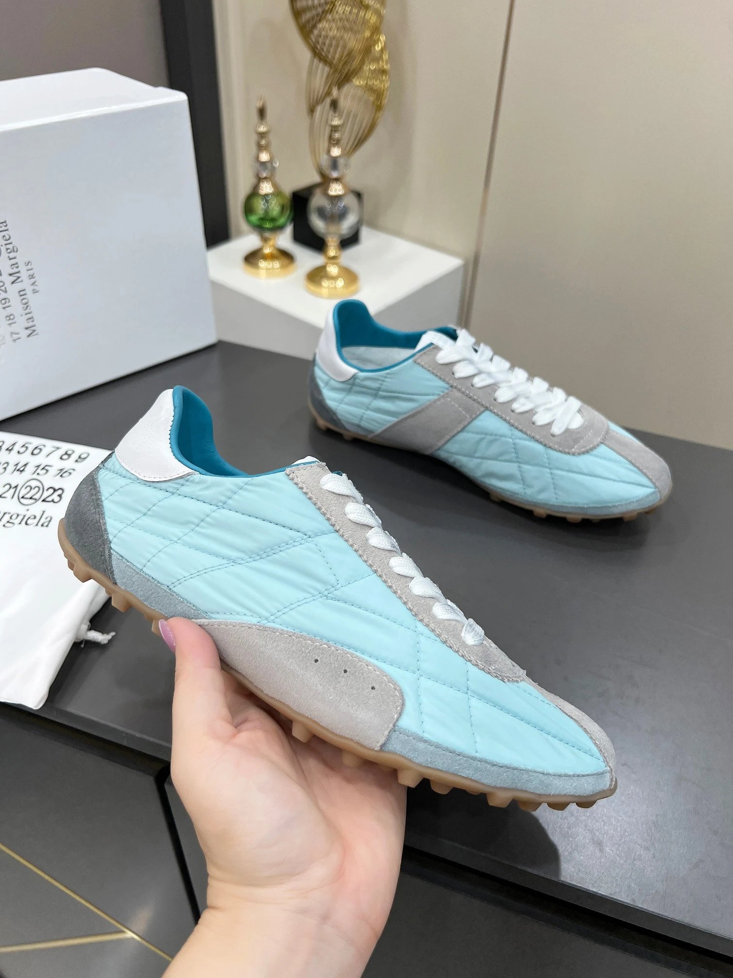 Maison Margiela MM6 Sinters Trainers Blue - Gallery Image 2 - Detailed View