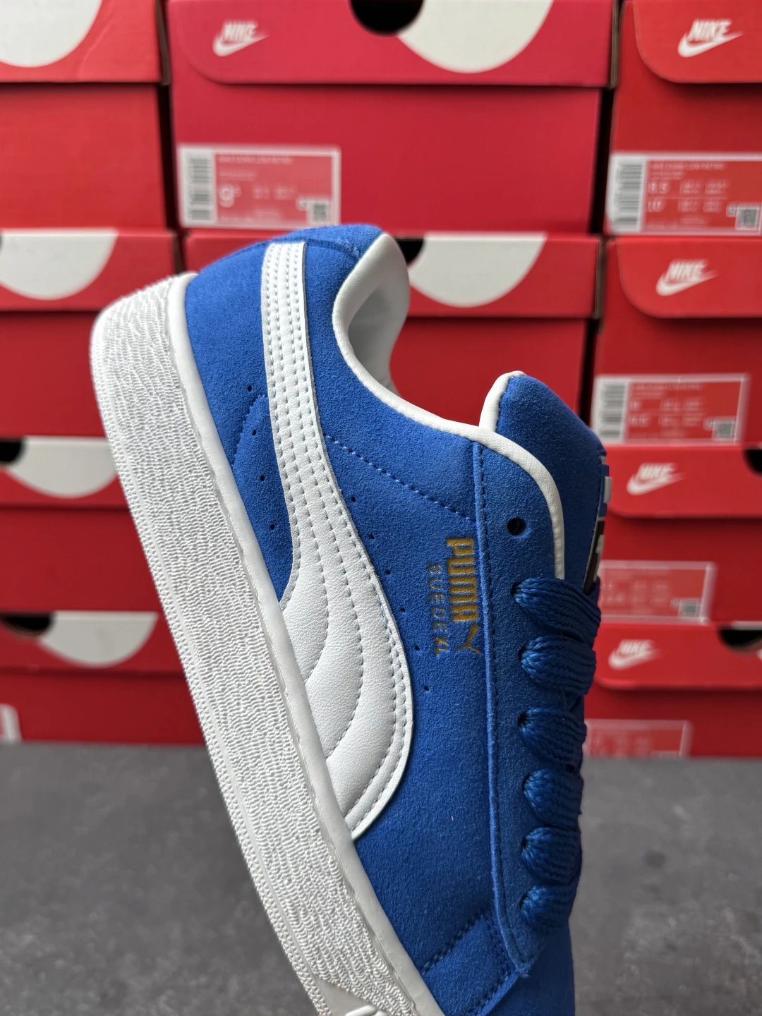 Puma Bread Sneakers Blue White - Gallery Image 3 - Detailed View