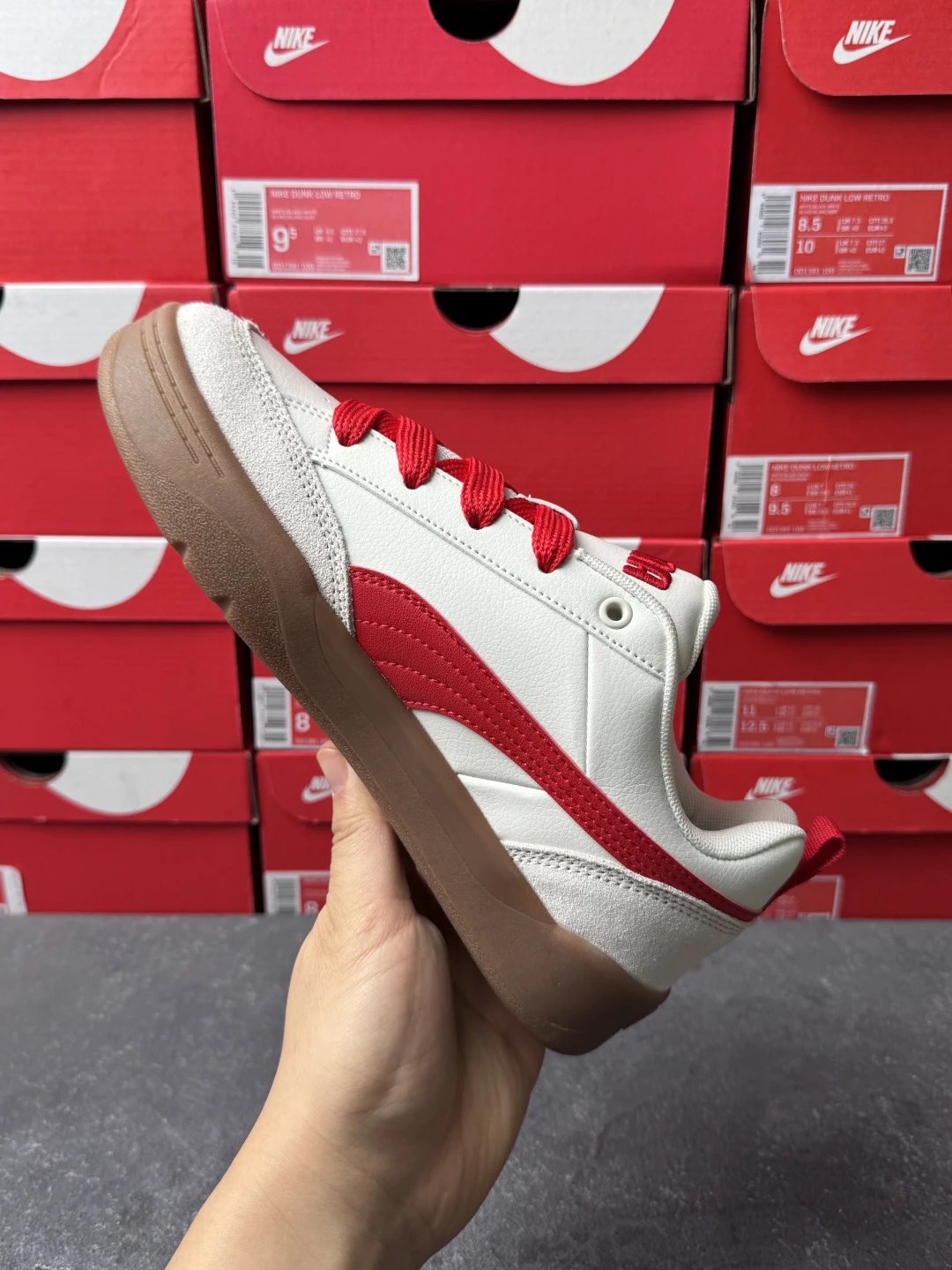 Puma Bread Sneakers White Red - Gallery Image 9 - Detailed View