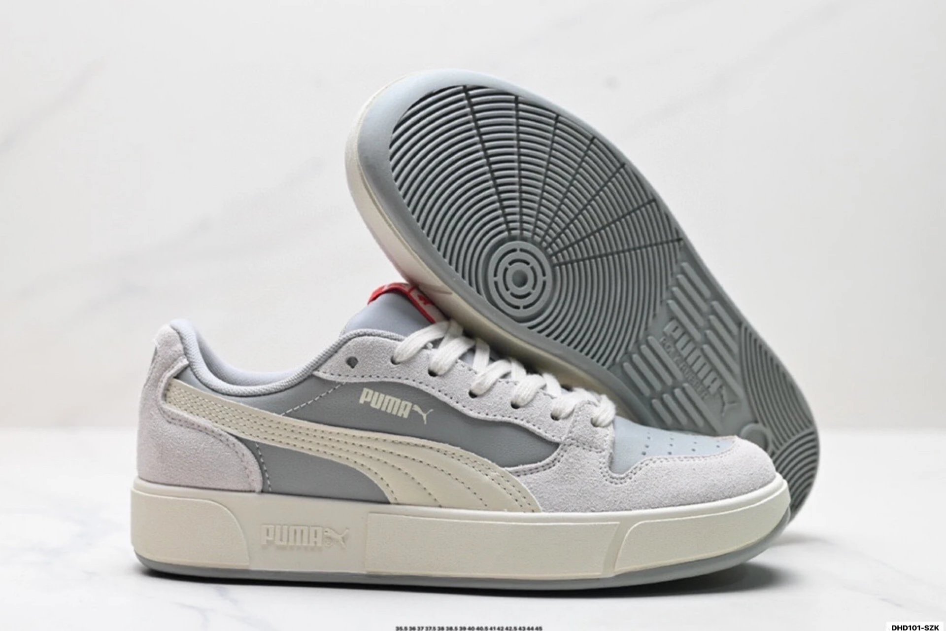 PUMA LX Court Low Denim Sneakers Light Gray - Gallery Image 5 - Detailed View