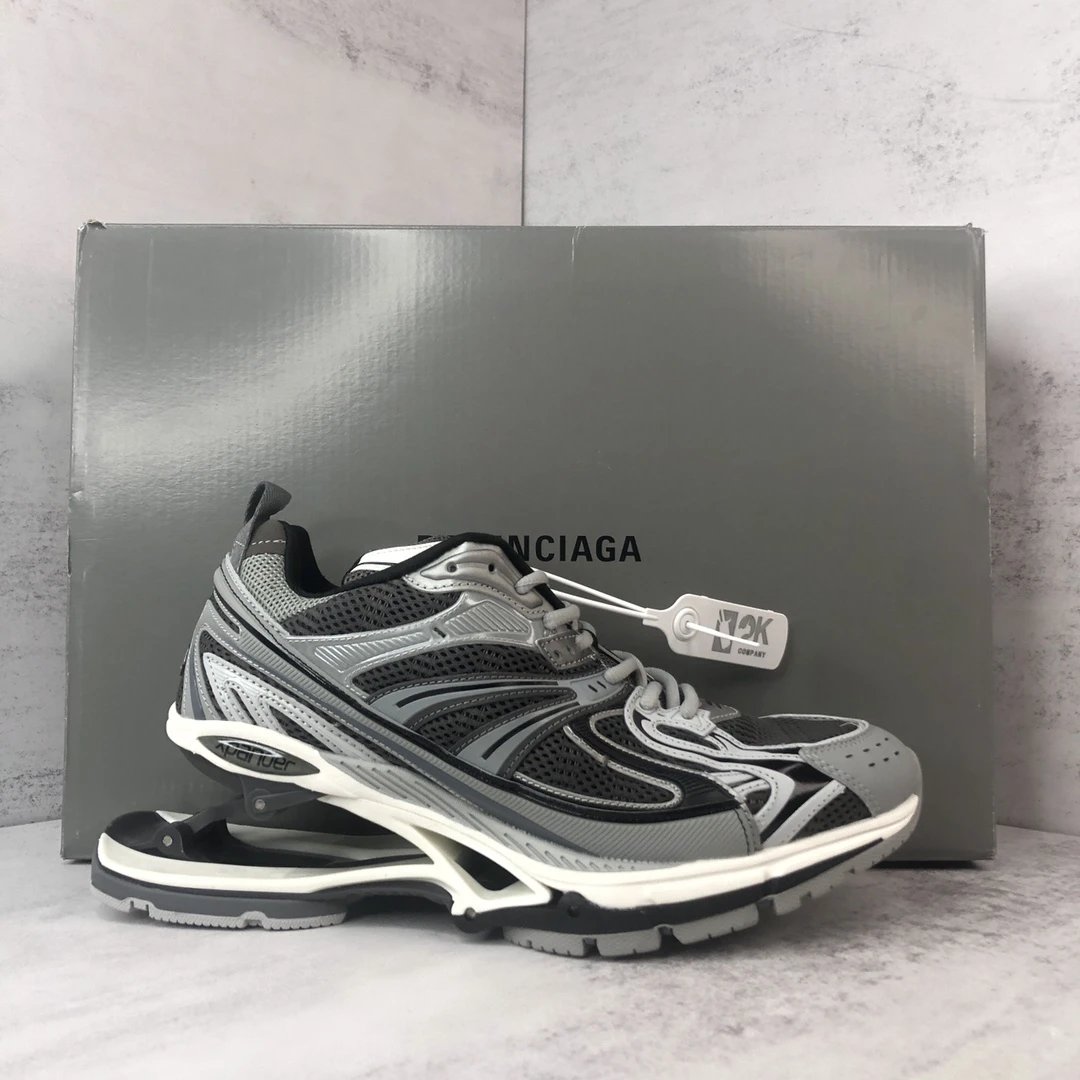 X-Pander Mesh Running Dad Sneakers Metallic Grey - Gallery Image 1 - Detailed View