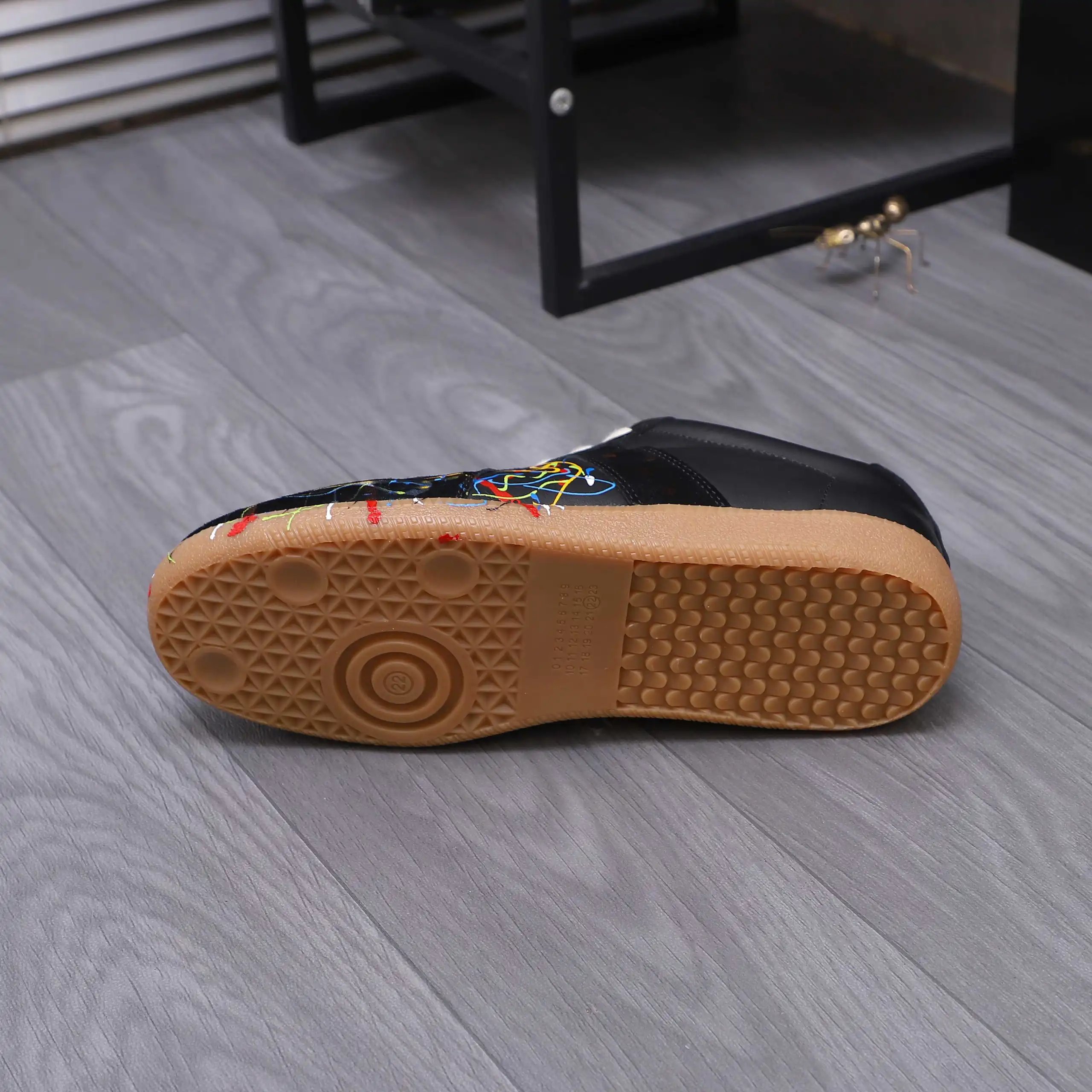 Maison Margiela Colorful Splash Sneakers Black - Gallery Image 8 - Detailed View