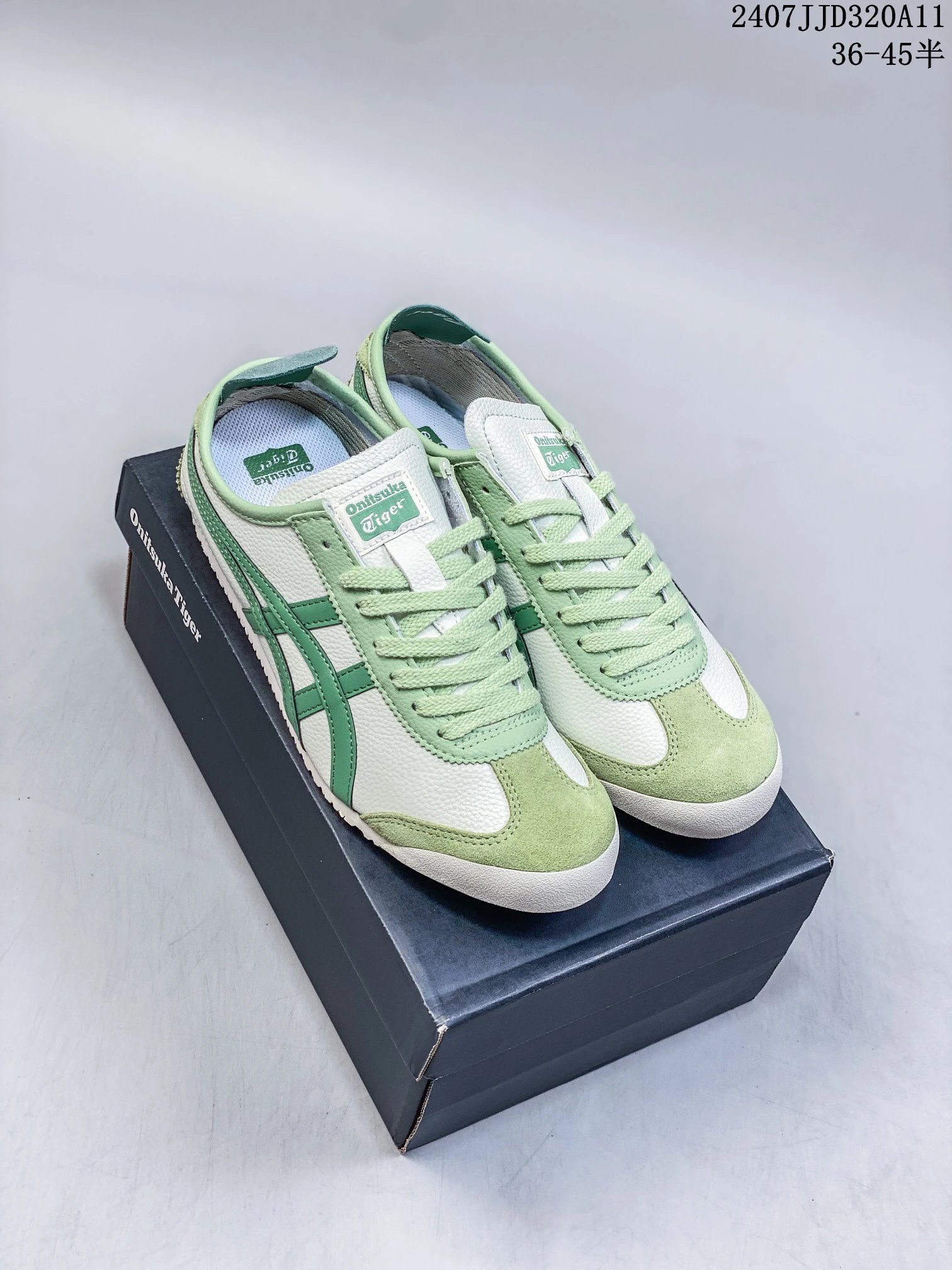 Onitsuka Tiger Mexico 66 Slip-On Sneakers Green - Gallery Image 6 - Detailed View