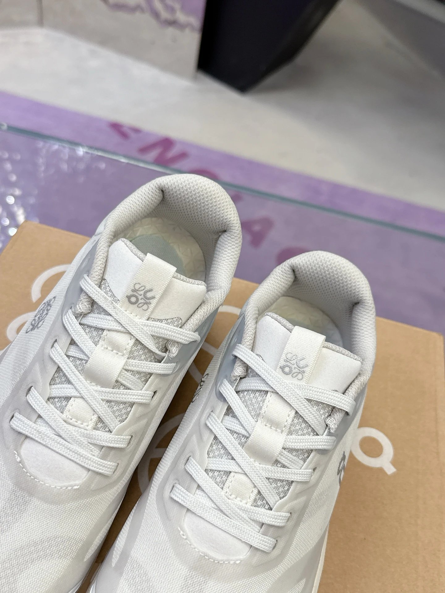 Loewe x On Running 3.0 Cloudtilt White Gray Sneakers  - Gallery Image 9 - Detailed View