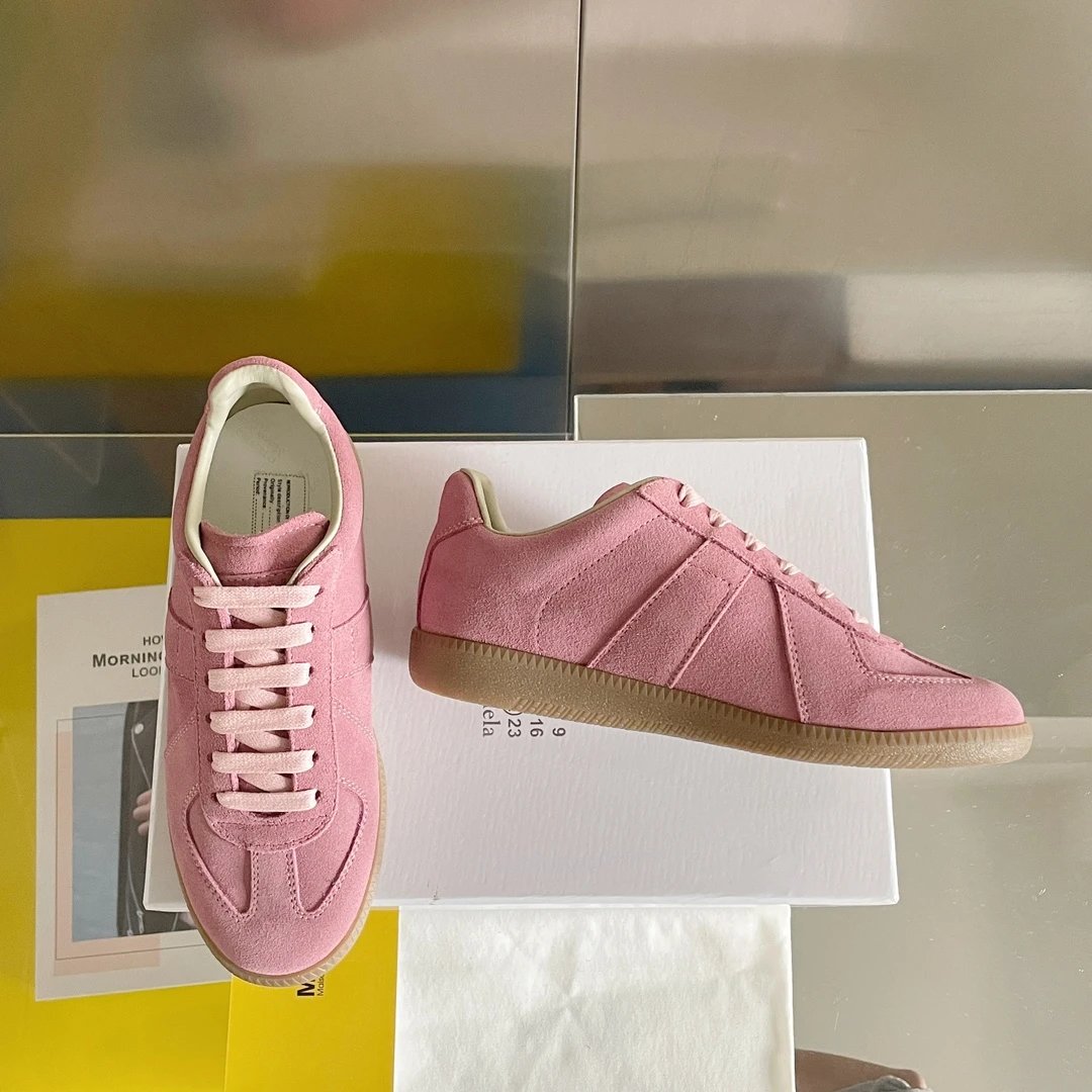 Maison Margiela MM6 German Trainers Pink - Gallery Image 4 - Detailed View