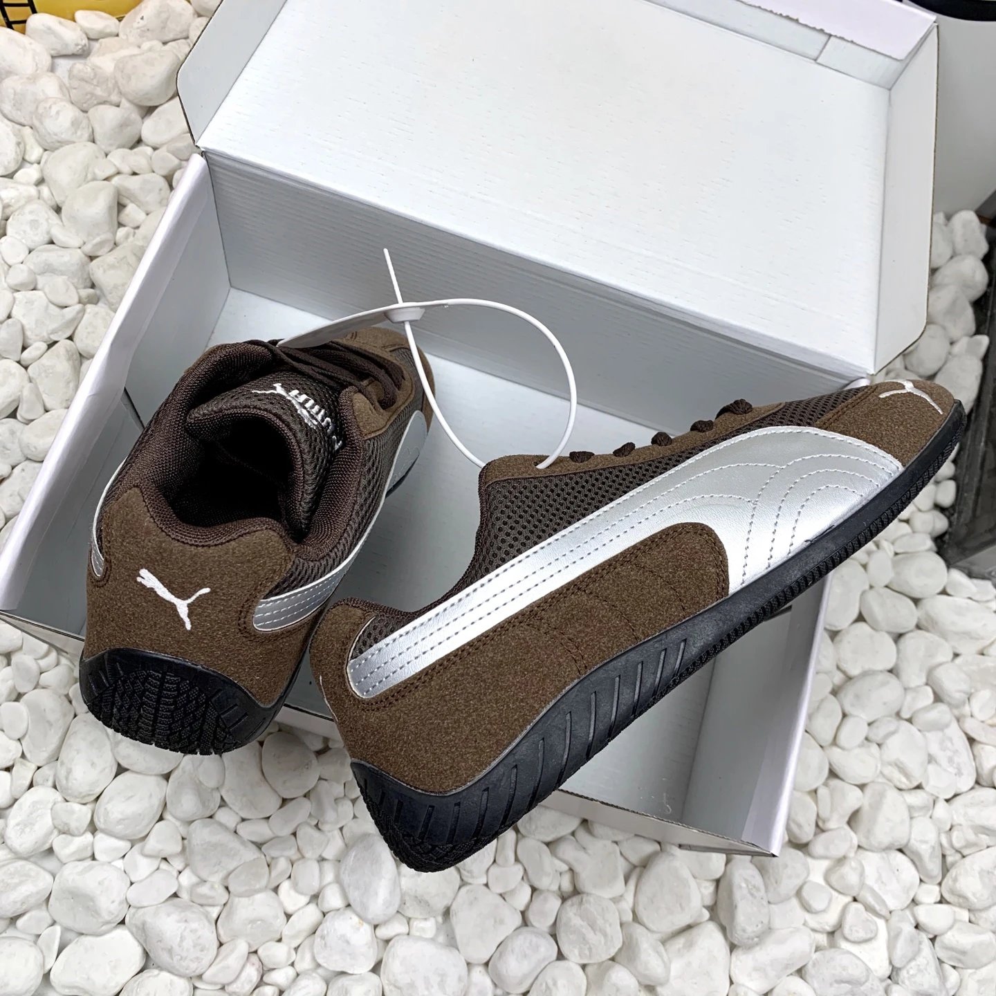 Puma Mesh Sneakers Brown - Gallery Image 4 - Detailed View