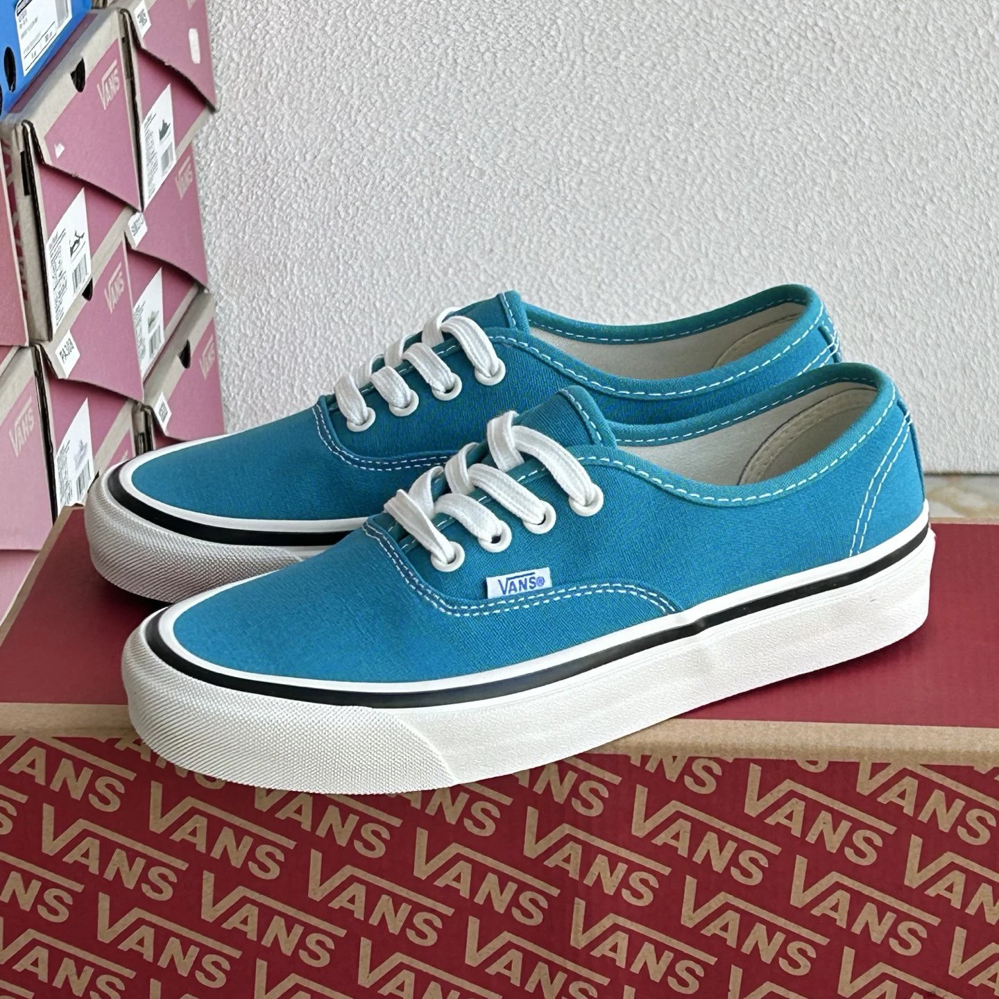 Authentic Low Top Canvas Sneakers Aqua Lake Blue - Gallery Image 1 - Detailed View