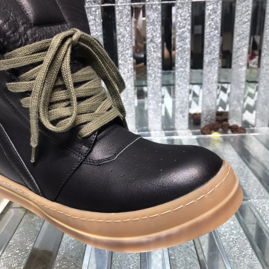 Owens Geobasket High-Top Sneakers Black Brown - Gallery Image 4 - Detailed View