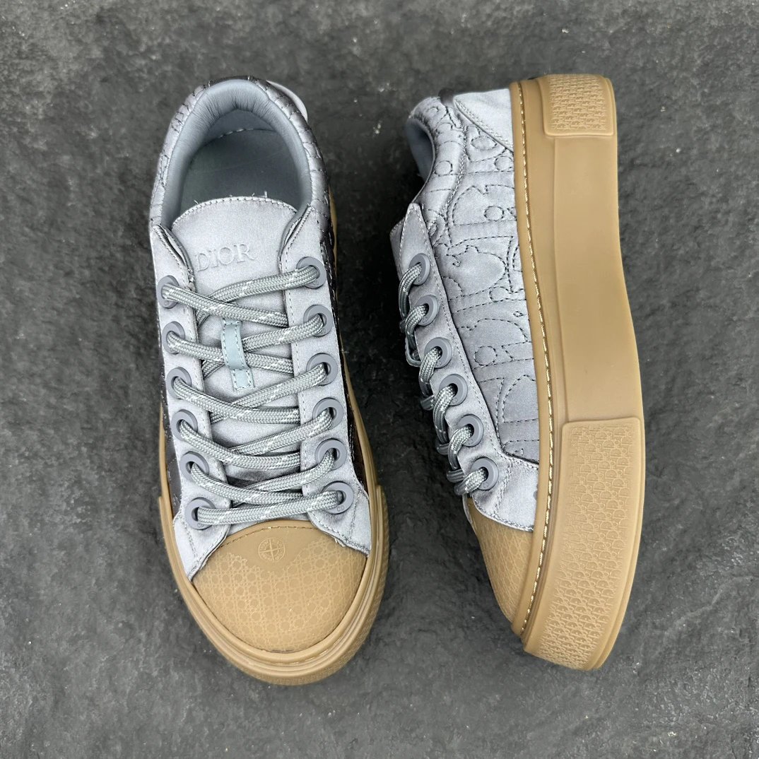 Cotton Tennis Sneakers Taupe - Gallery Image 4 - Detailed View