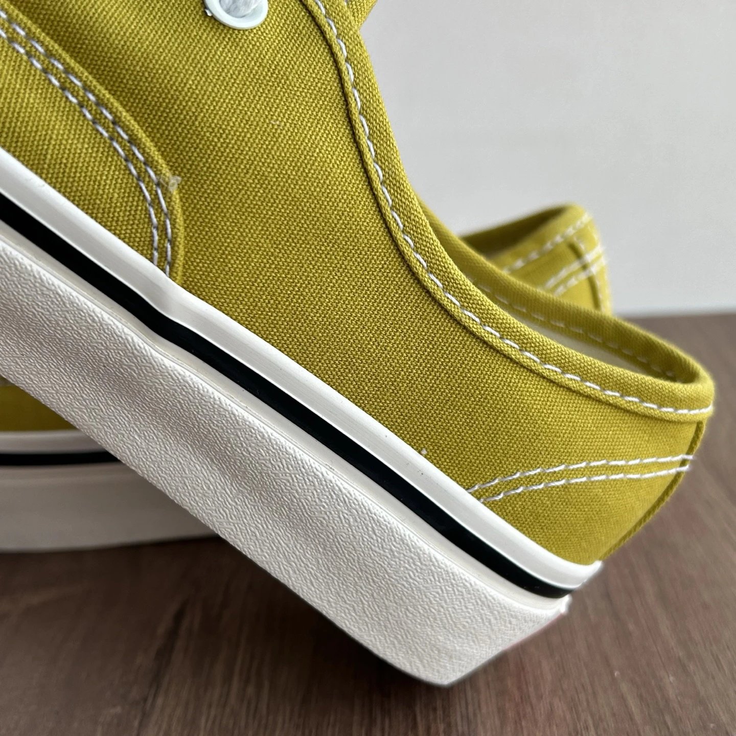 Authentic Canvas Low Top Skate Shoes Mustard Yellow - Gallery Image 5 - Detailed View