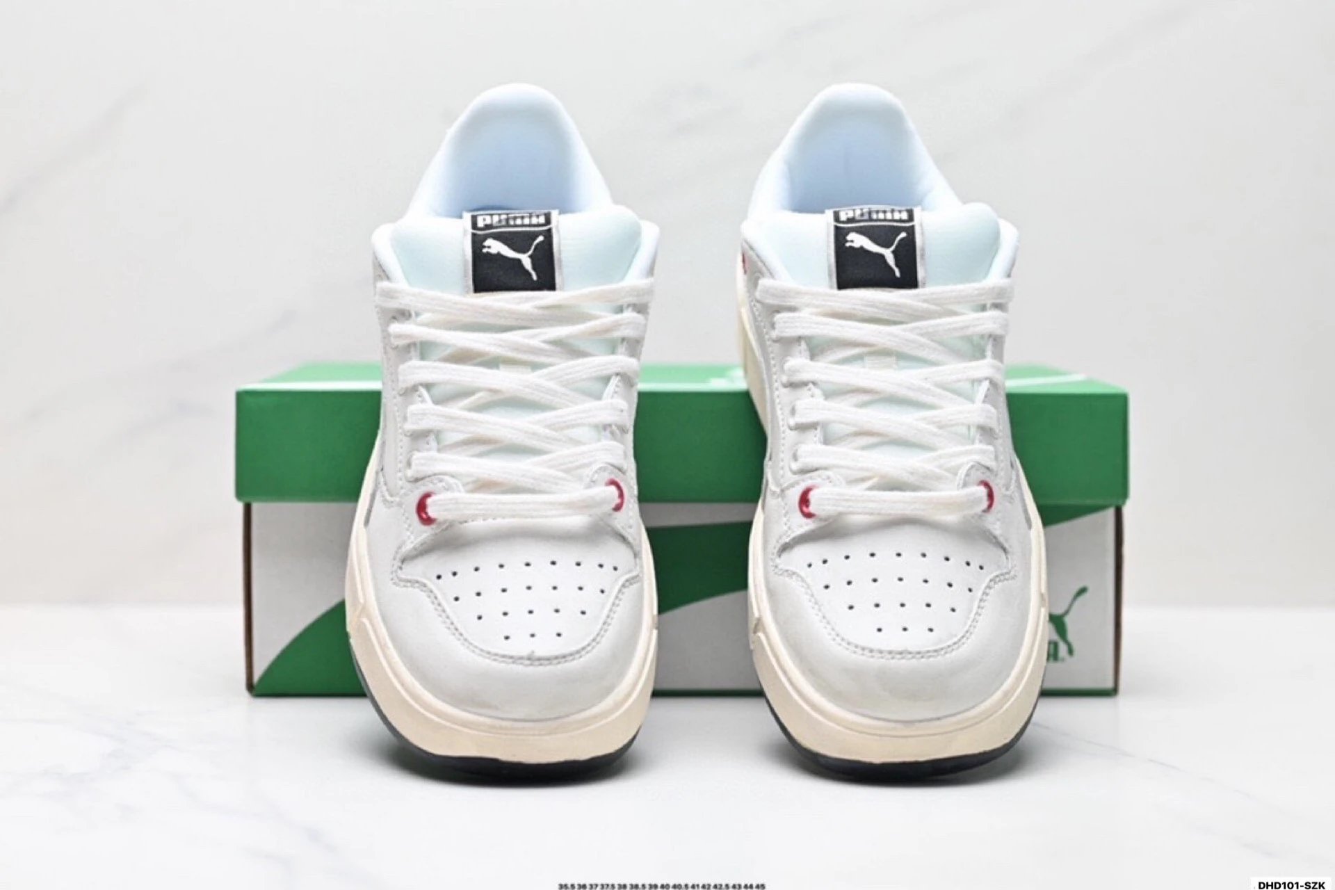 PUMA LX Court Low Denim Sneakers White Denim - Gallery Image 7 - Detailed View