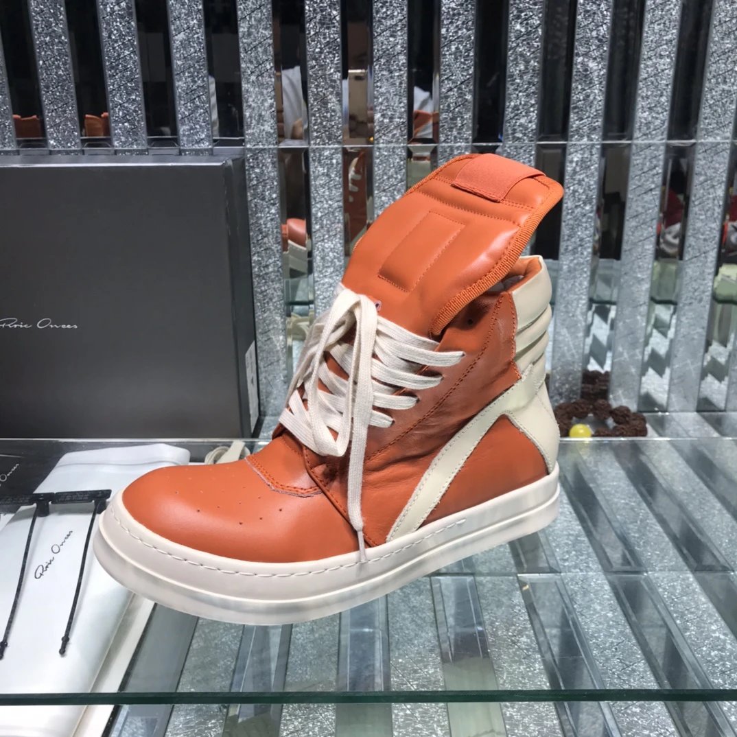 Owens Geobasket High-Top Sneakers Orange - Gallery Image 6 - Detailed View