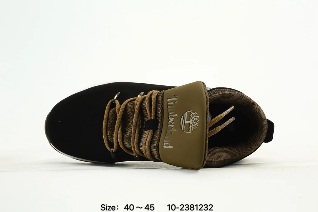 Outdoor Hiking Sneakers Nubuck Waterproof Olive Black - Gallery Image 4 - Detailed View