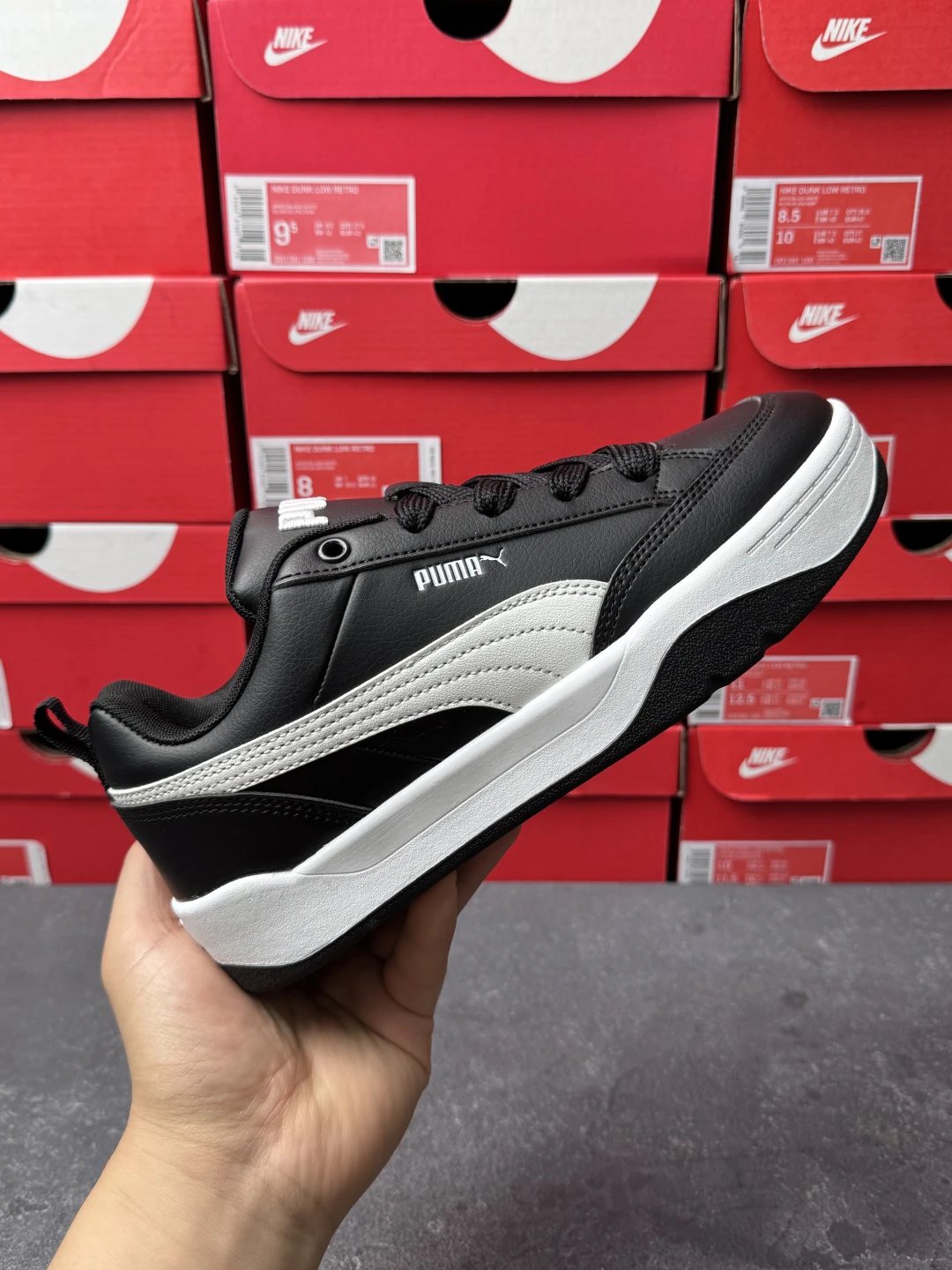 Puma Bread Sneakers Black White - Gallery Image 2 - Detailed View