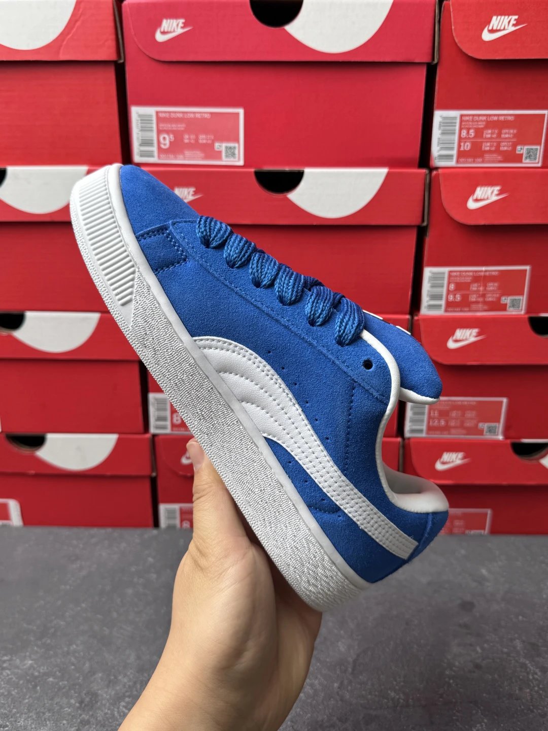 Puma Bread Sneakers Blue White - Gallery Image 9 - Detailed View