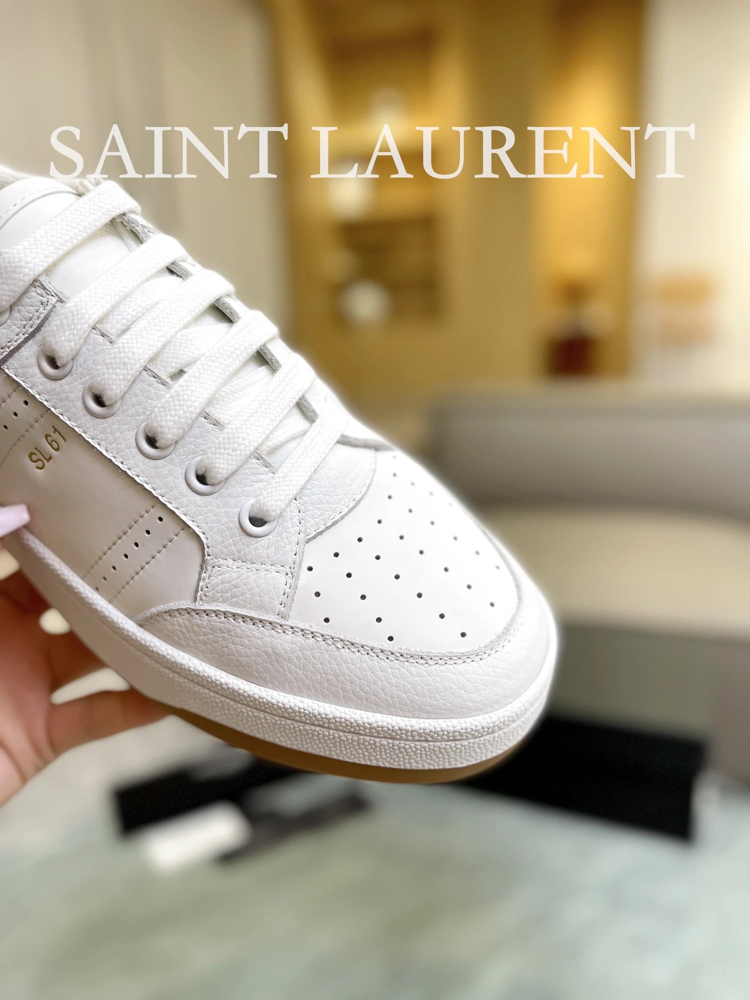 Saint Laurent SL61 Sneakers White - Gallery Image 8 - Detailed View