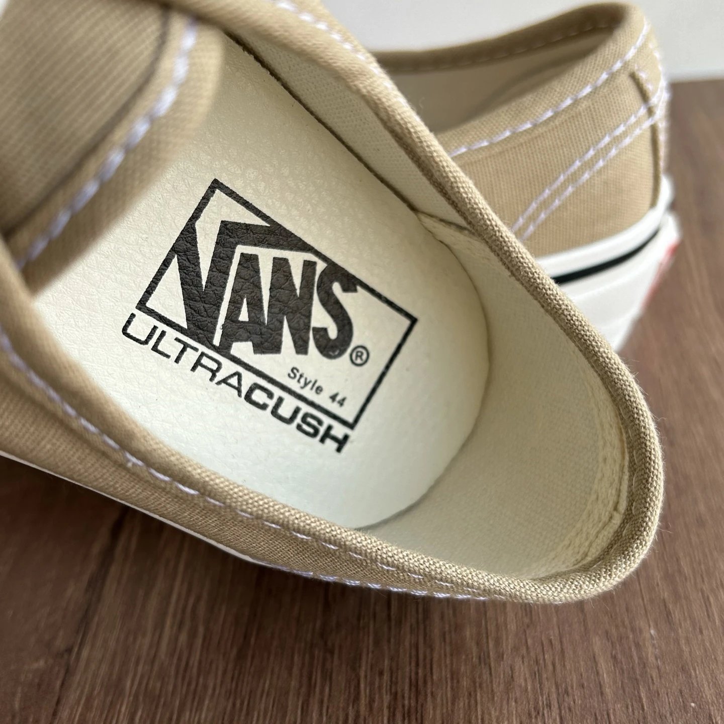 Authentic Low Top Canvas Sneakers Beige Latte - Gallery Image 4 - Detailed View