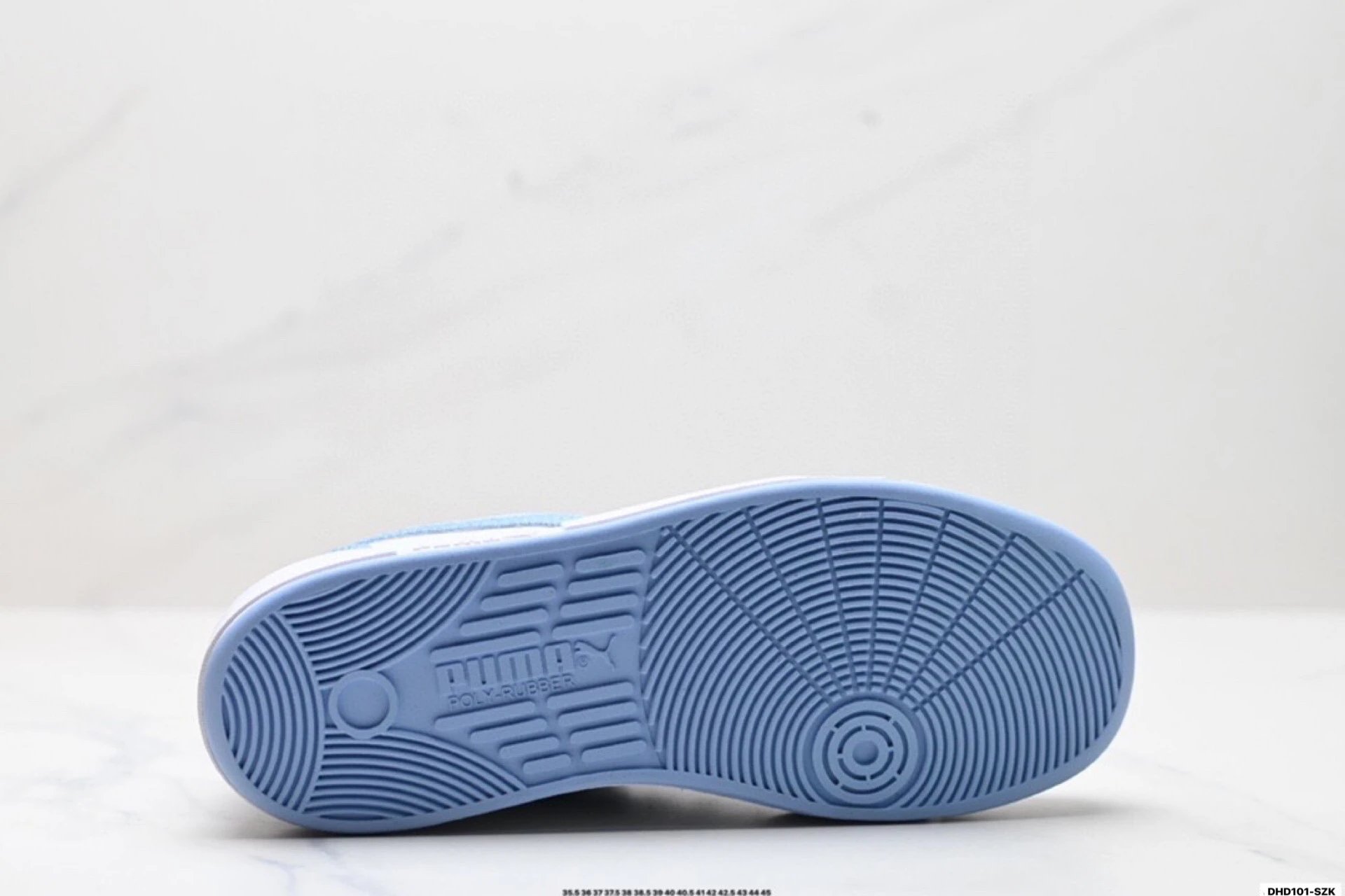 PUMA LX Court Low Denim Sneakers White Blue - Gallery Image 9 - Detailed View