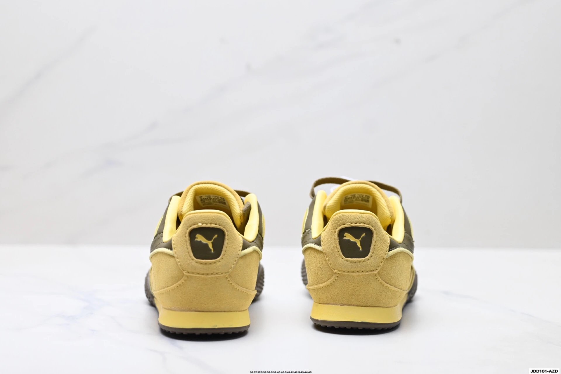 PUMA Bella V2 Leather Snealers Yellow Brown - Gallery Image 6 - Detailed View