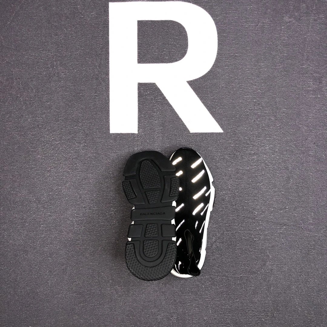 Speed Sock Sneakers Knit TPU Sole Reflective Black - Gallery Image 8 - Detailed View