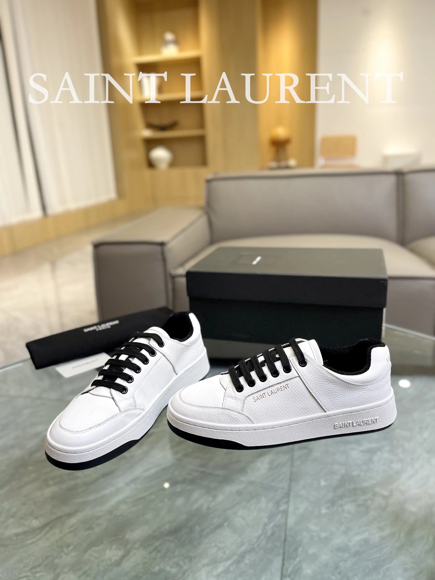 Saint Laurent Sneakers White - Gallery Image 2 - Detailed View