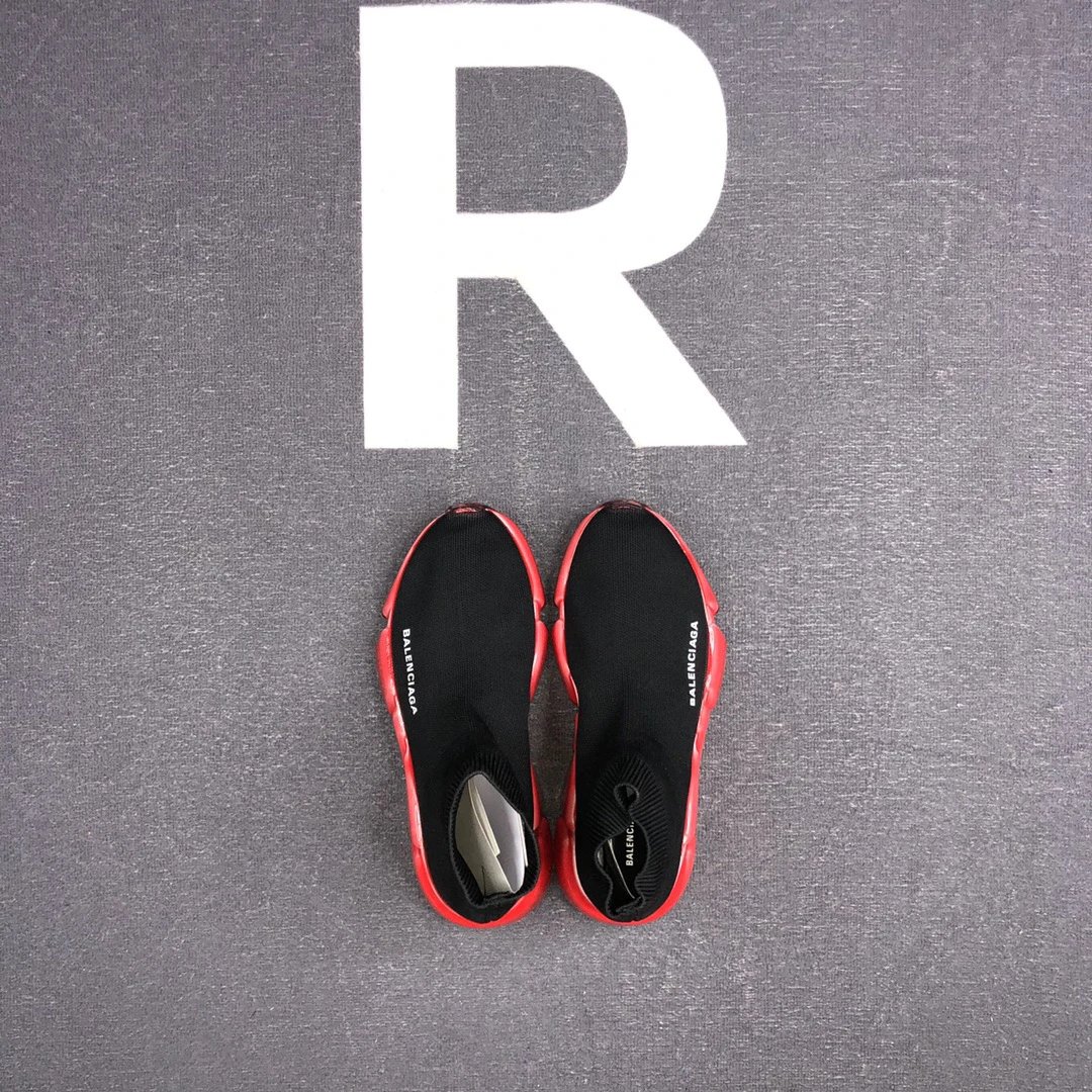 Sock Sneakers TPU Sole 3D Knit Breathable Unisex Scarlet - Gallery Image 6 - Detailed View