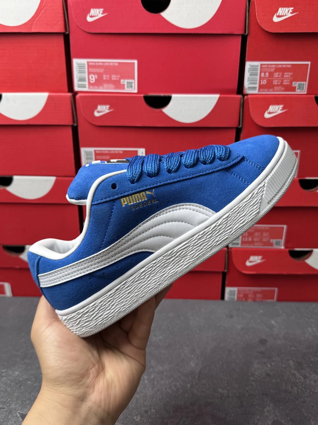 Puma Bread Sneakers Blue White - Gallery Image 2 - Detailed View